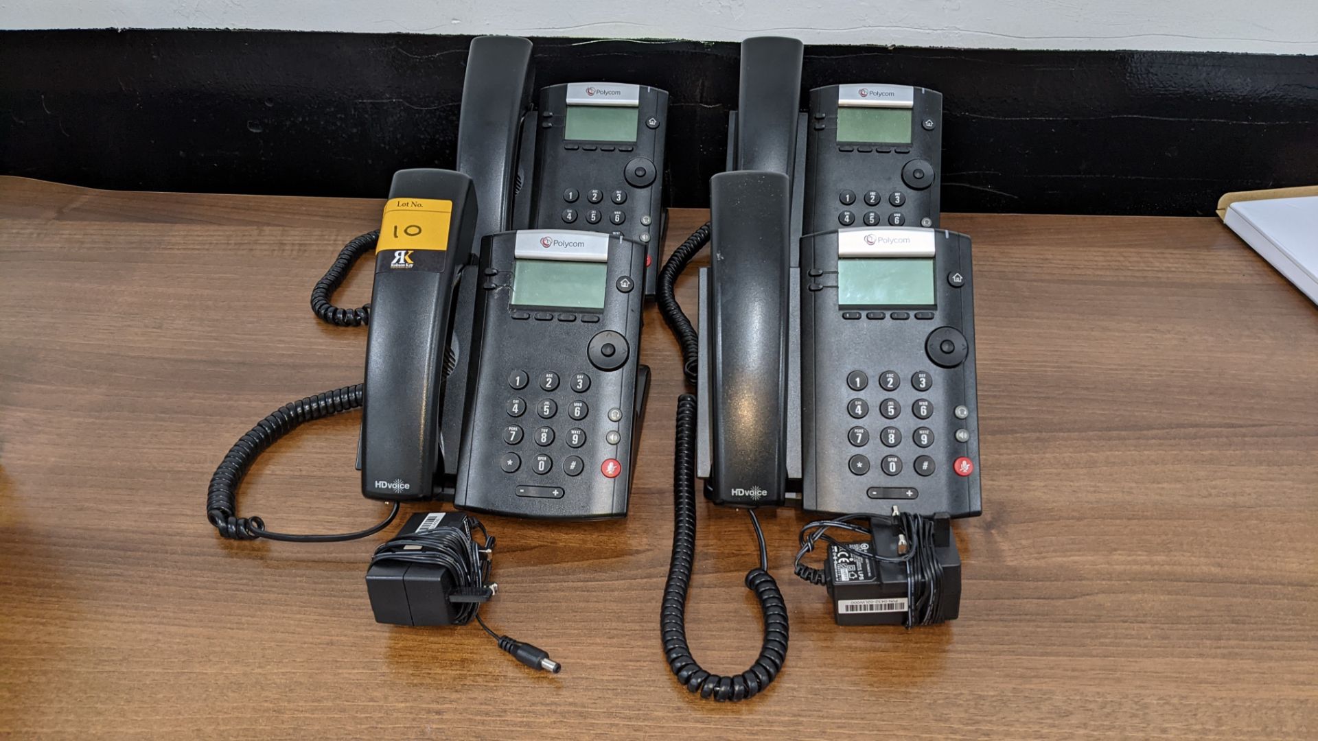 4 off Polycom telephones, each with power supply - Image 2 of 5