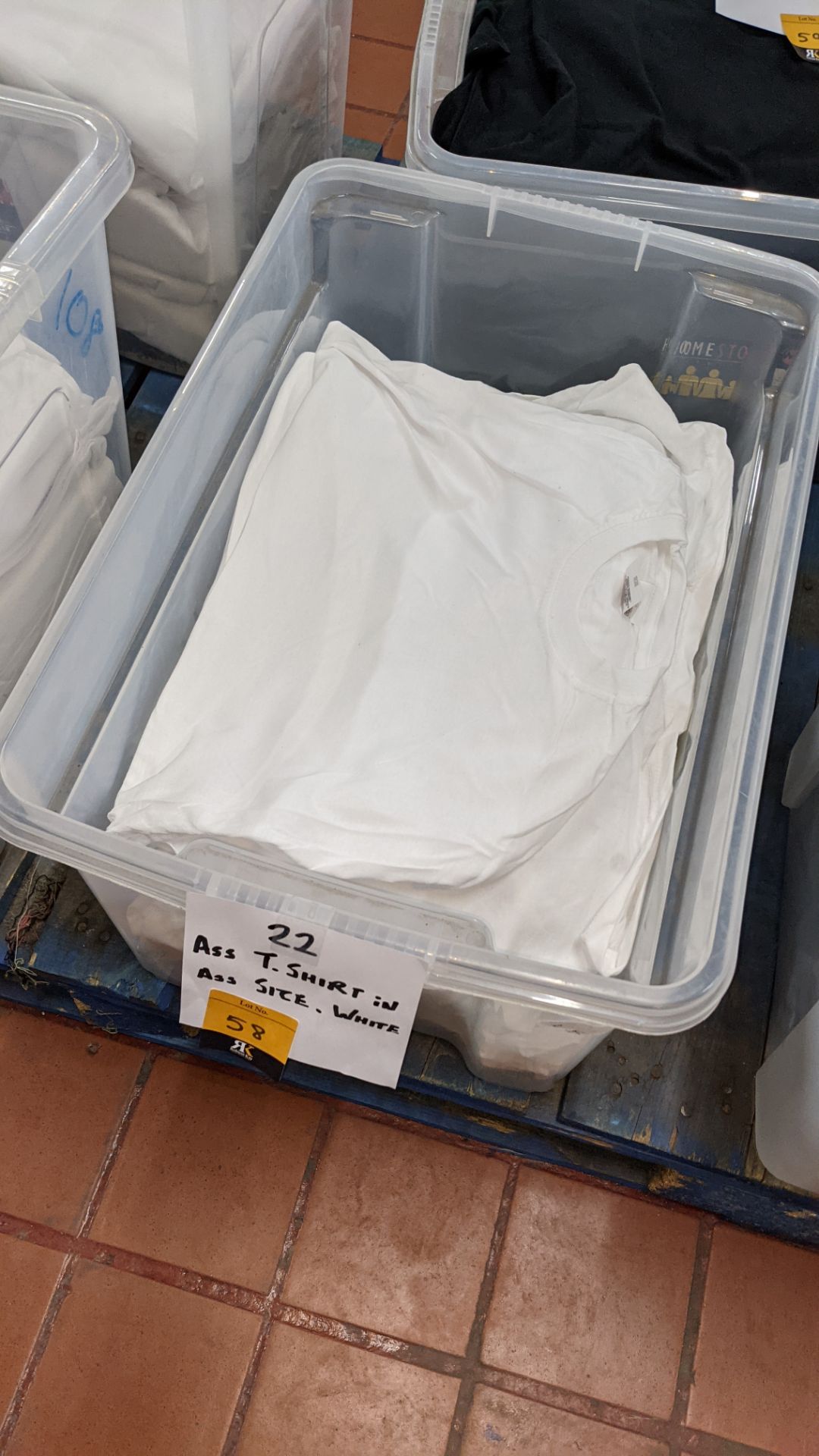 22 off assorted white T-shirts - crate excluded