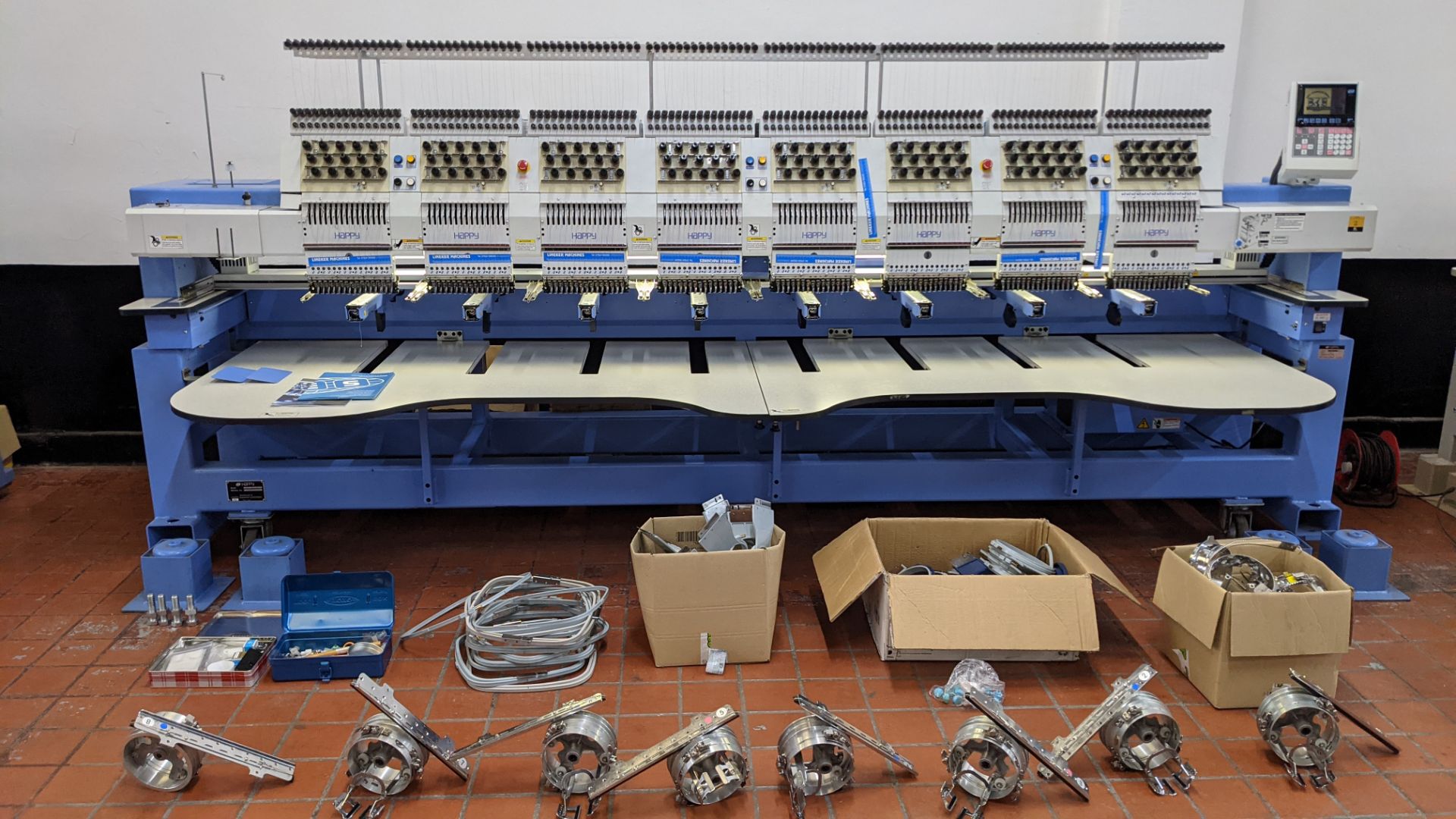 Happy Industrial Corporation model HCG-1508B-45TCC 8-head embroidery machine - Image 4 of 36