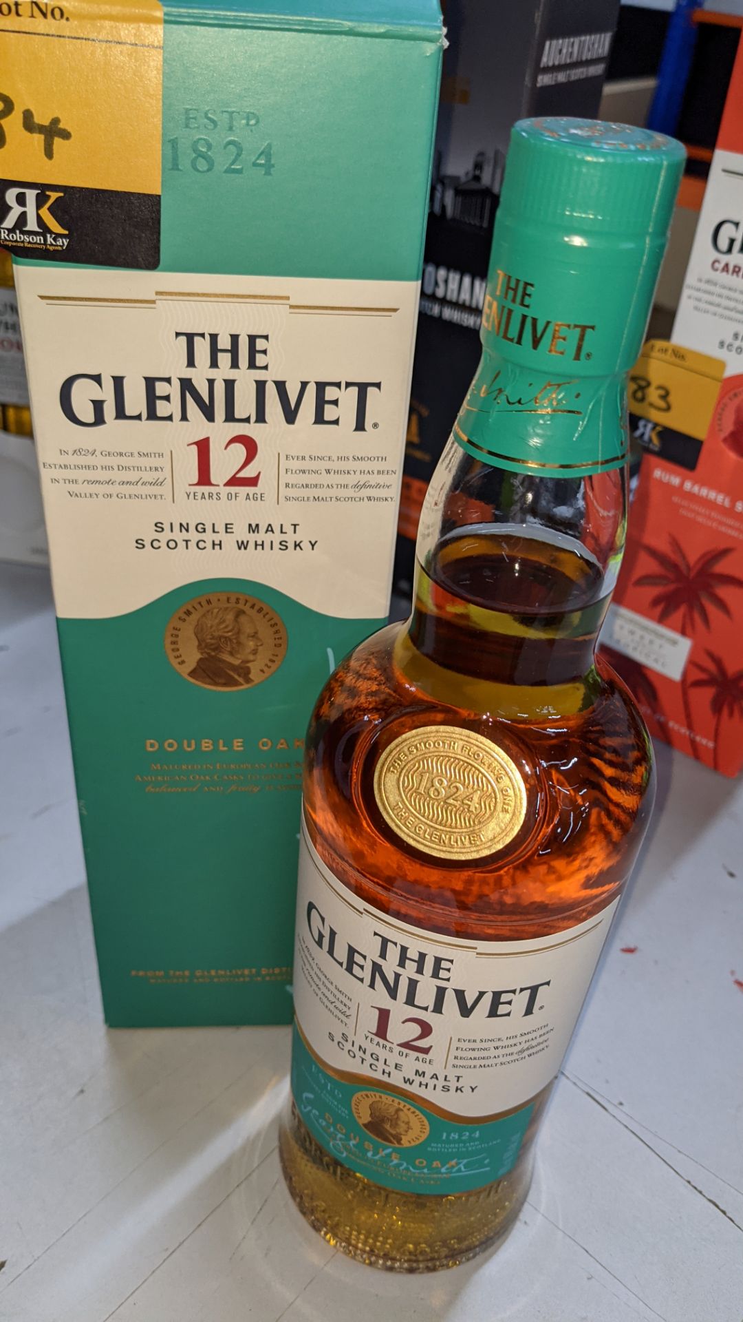 The Glenlivet 12 year old Single Malt Double Oak Scotch Whisky - 1 off 70cl bottle in gift box. Sold