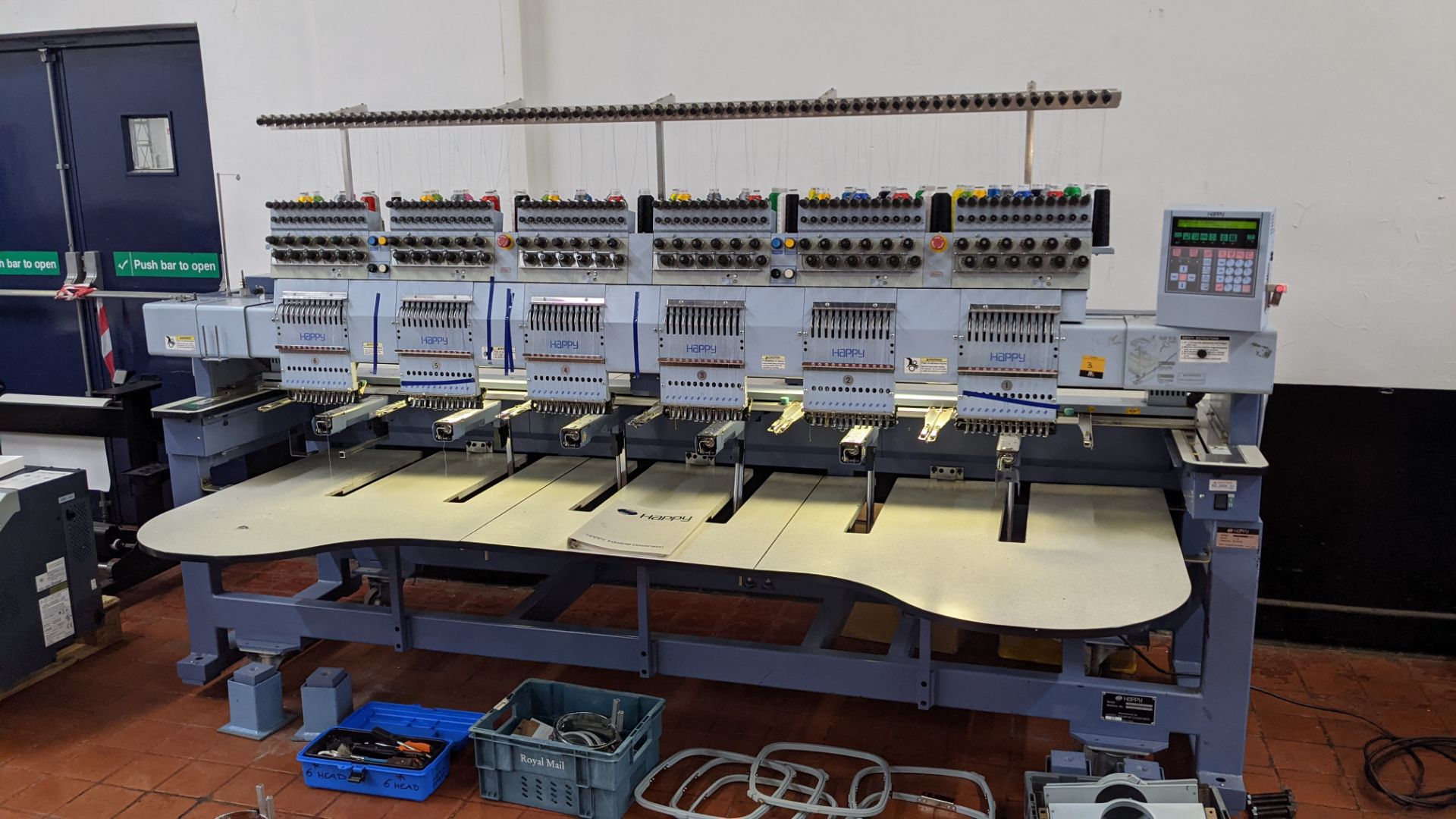Happy Industrial Corporation model HCG-120G-45TCC 6-head embroidery machine - Image 5 of 34