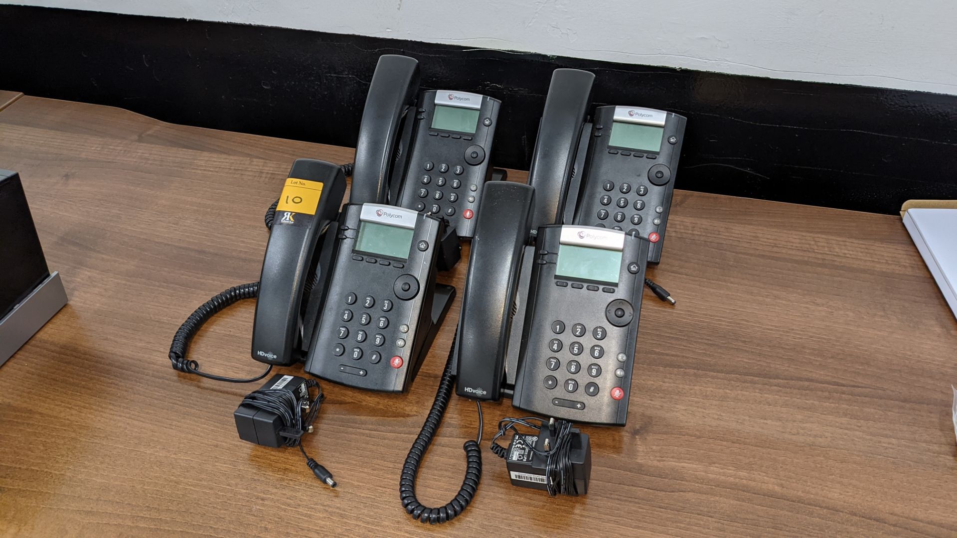 4 off Polycom telephones, each with power supply