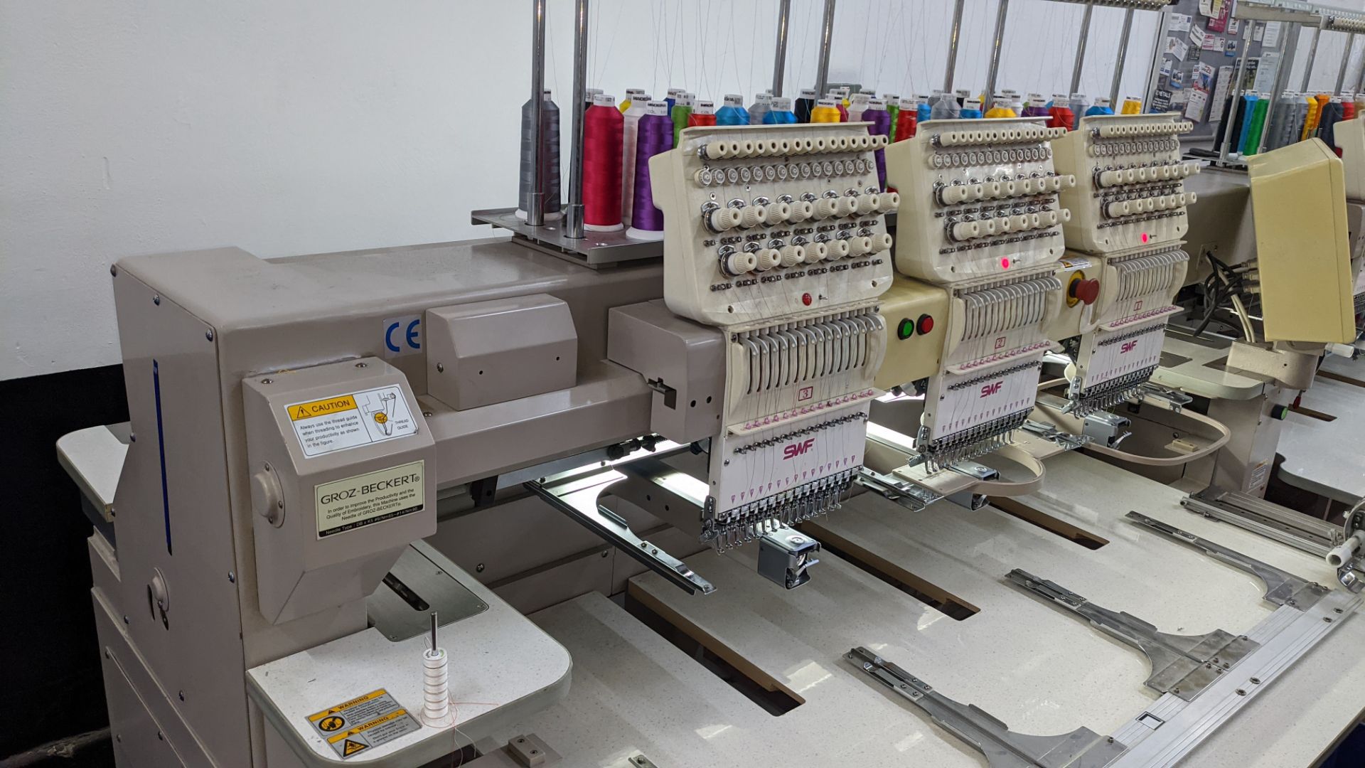 Sunstar Precision Co SWF dual function 6-head automatic embroidery machine, model SWF/HC-UH1506D-45. - Image 35 of 60