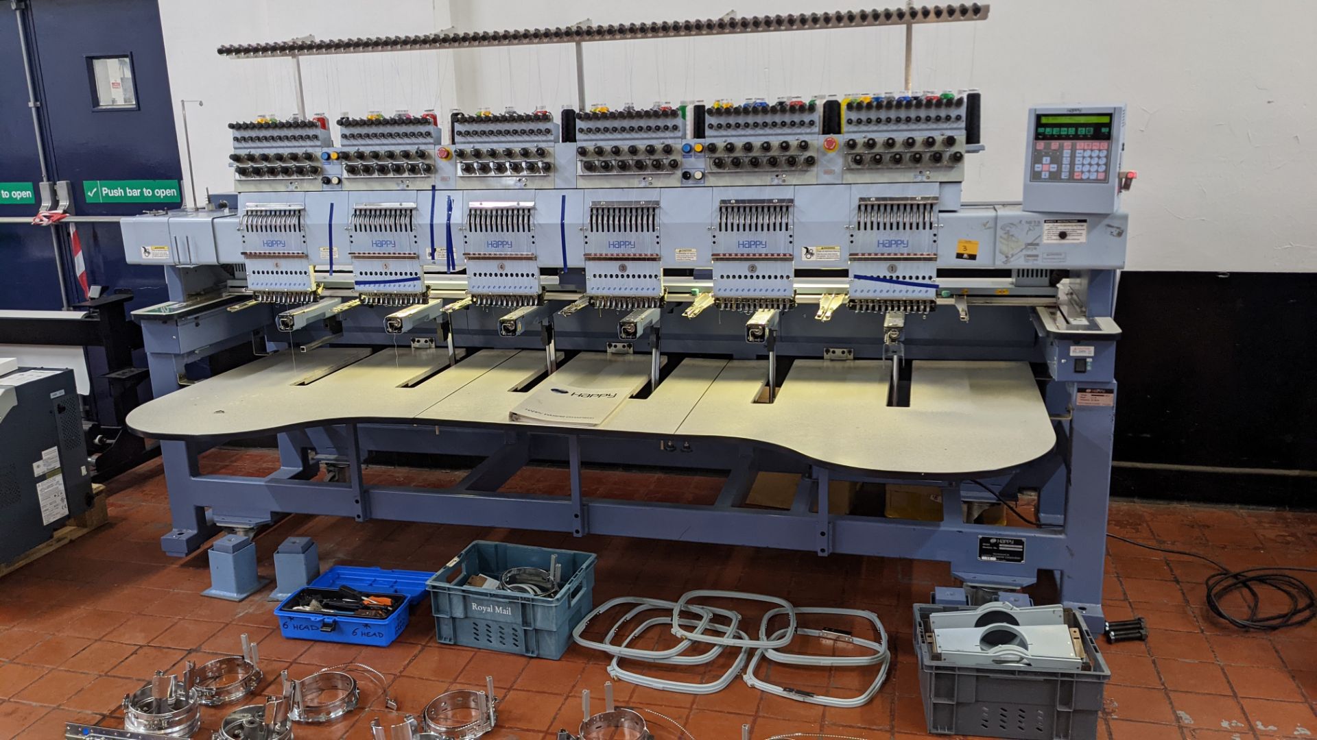 Happy Industrial Corporation model HCG-120G-45TCC 6-head embroidery machine - Image 6 of 34