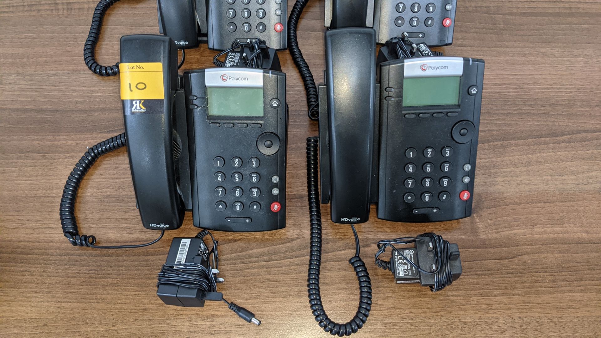 4 off Polycom telephones, each with power supply - Image 3 of 5
