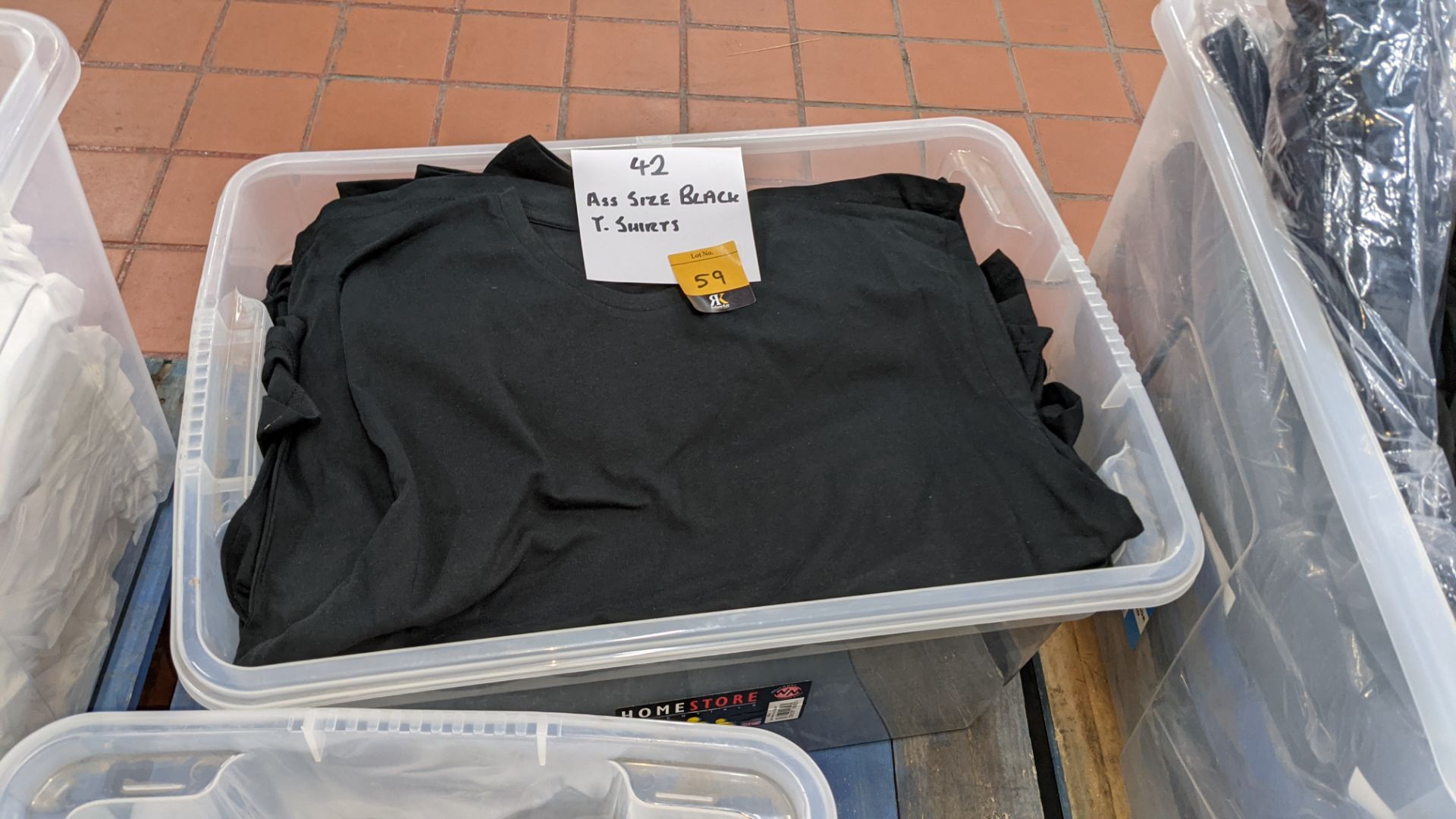 42 off Uneek black T-shirts in assorted sizes - crate excluded