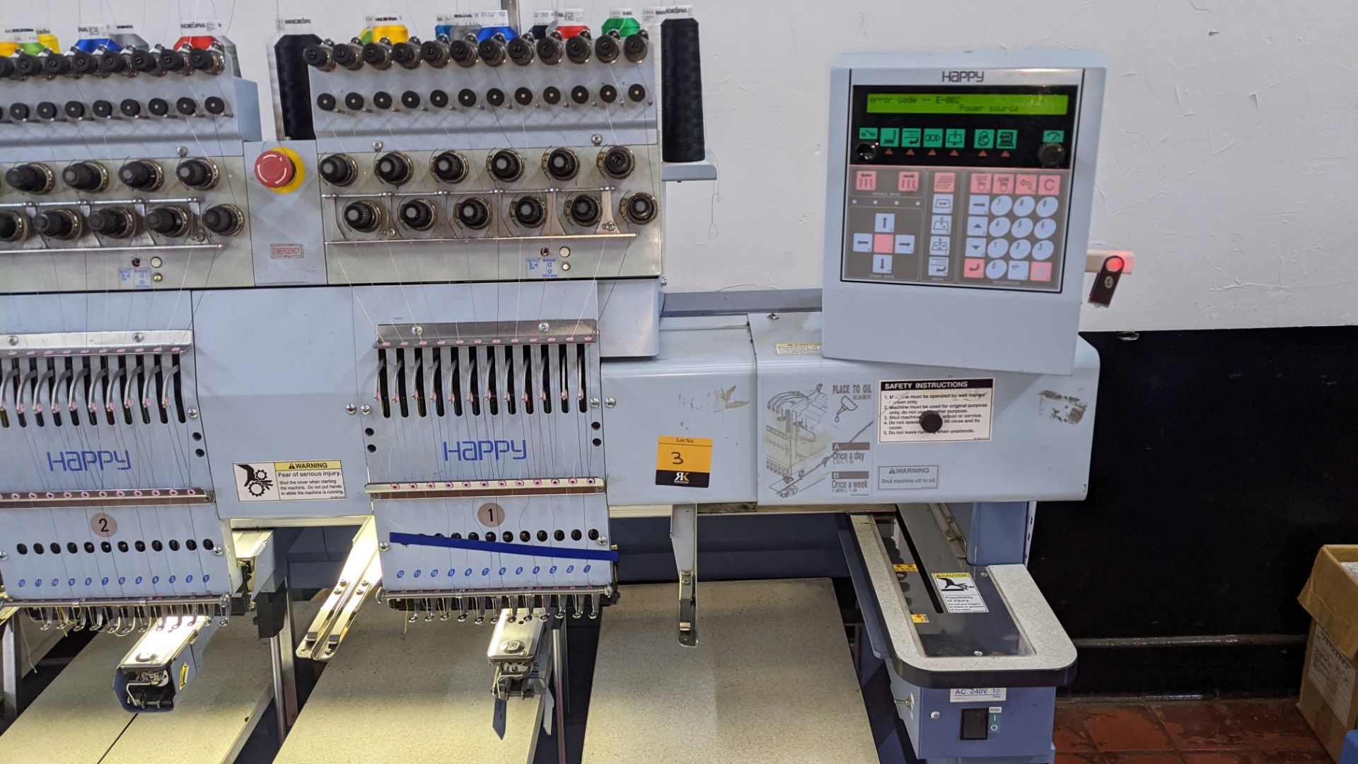 Happy Industrial Corporation model HCG-120G-45TCC 6-head embroidery machine - Image 13 of 34