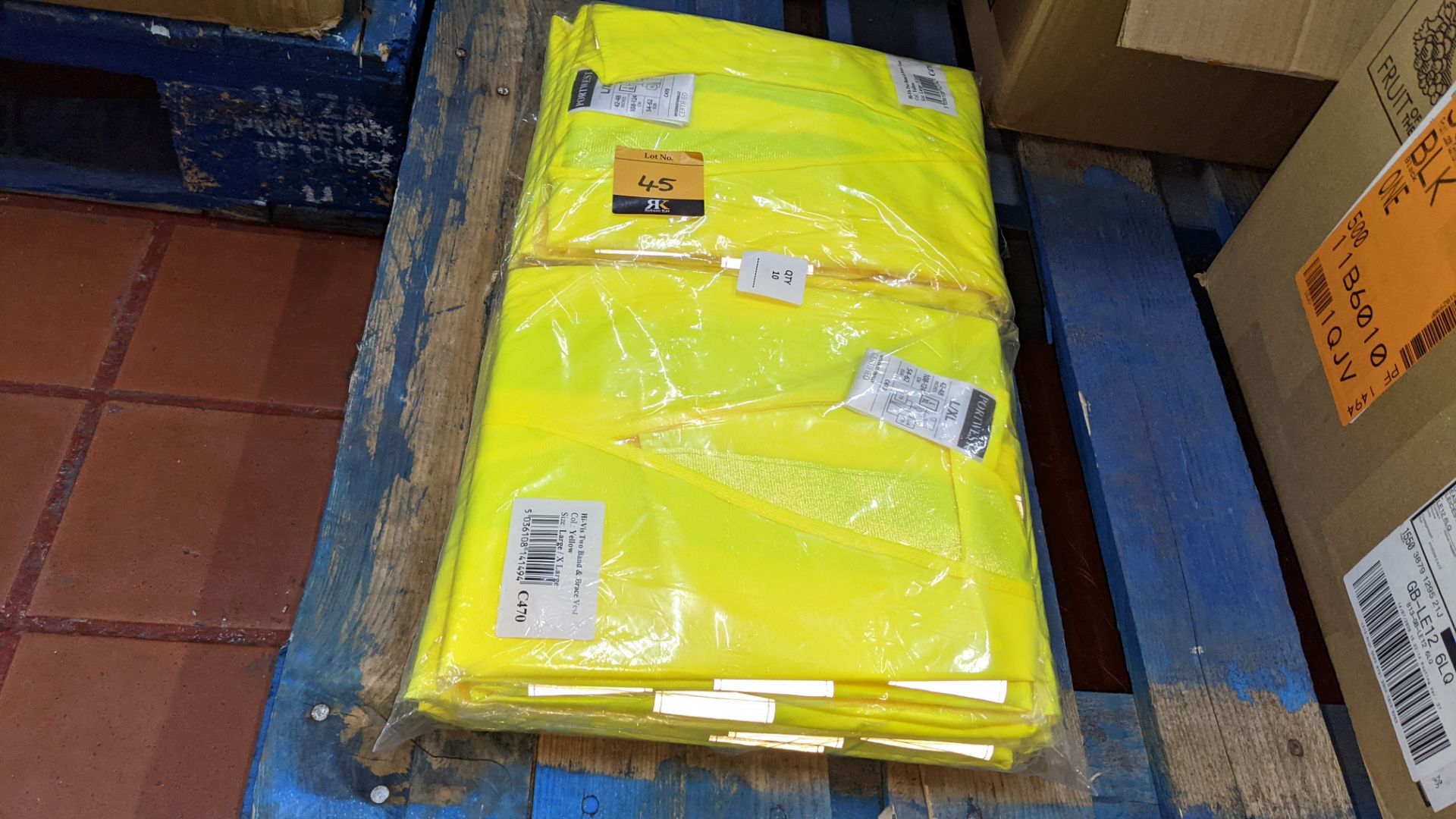 10 off hi-vis two band & brace sets by Portwest, size L/XL - Image 2 of 3