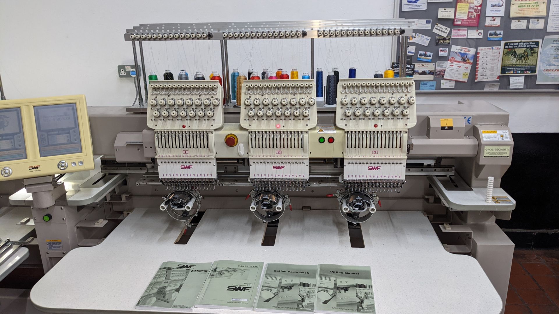 Sunstar Precision Co SWF dual function 6-head automatic embroidery machine, model SWF/HC-UH1506D-45. - Image 22 of 60