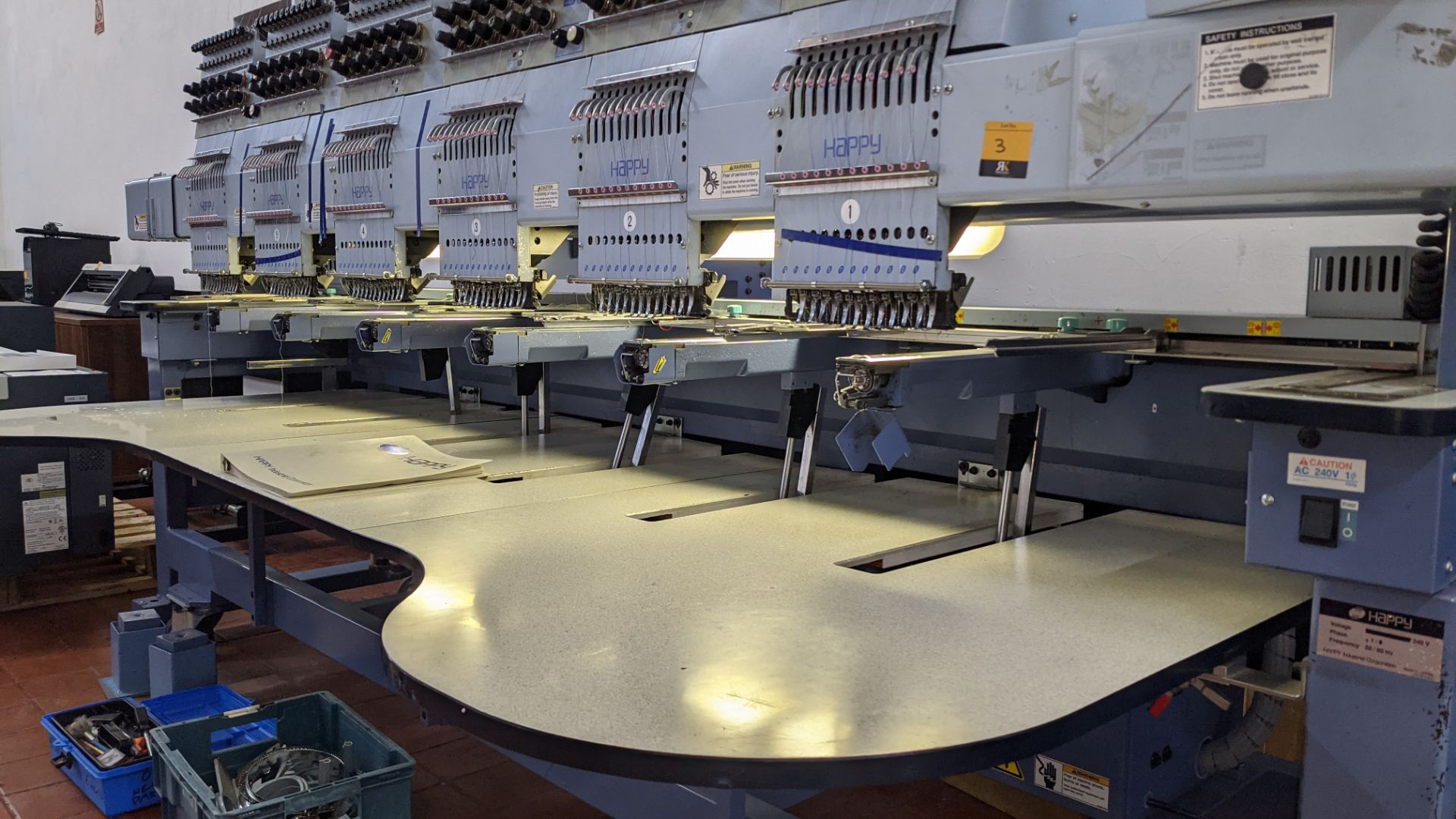 Happy Industrial Corporation model HCG-120G-45TCC 6-head embroidery machine - Image 17 of 34