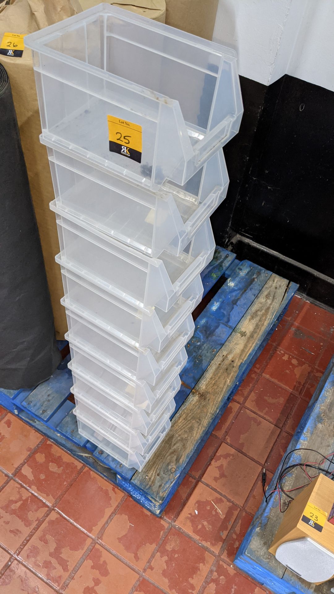 9 off plastic storage bins - Image 2 of 3