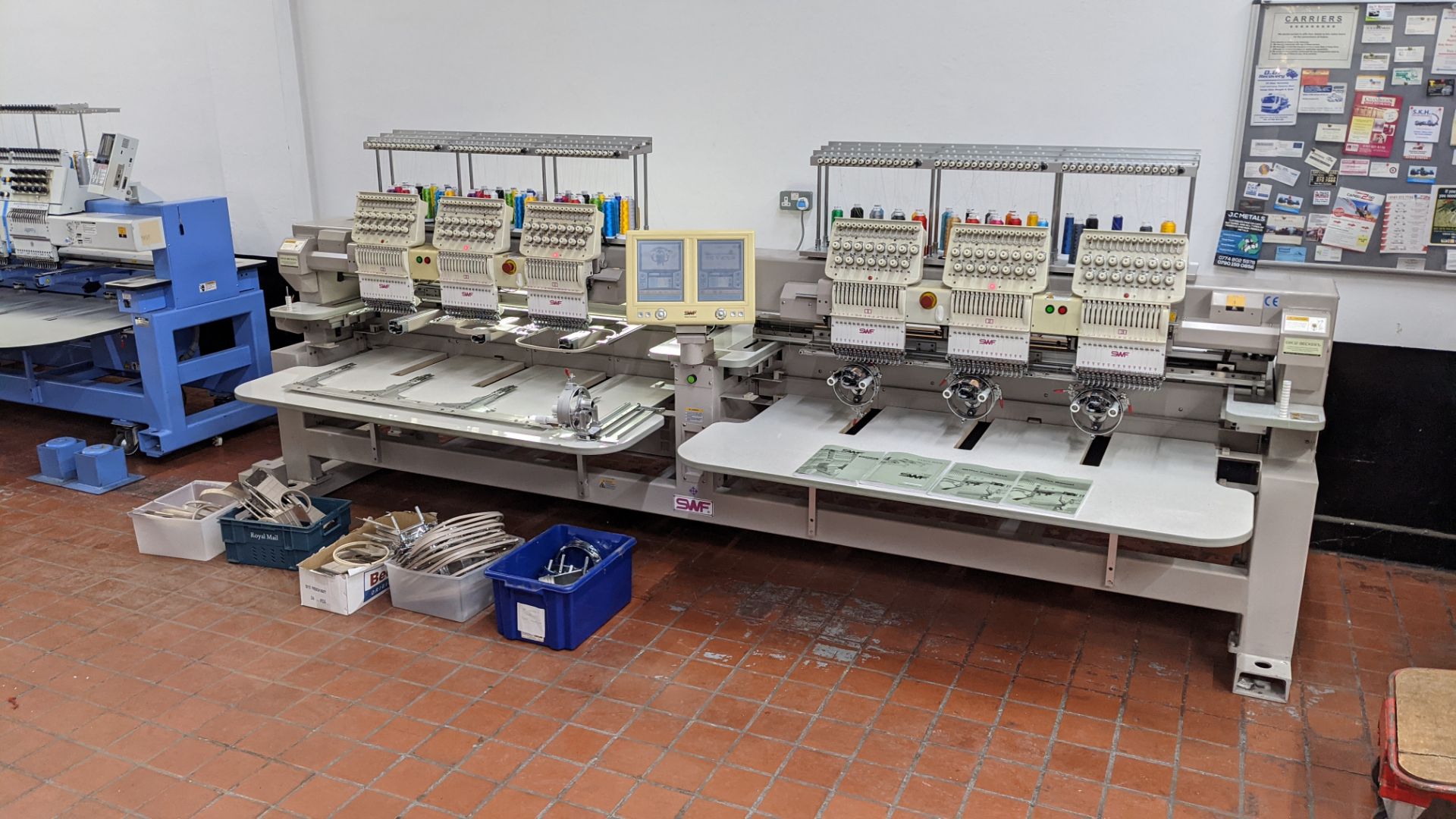 Sunstar Precision Co SWF dual function 6-head automatic embroidery machine, model SWF/HC-UH1506D-45. - Image 17 of 60