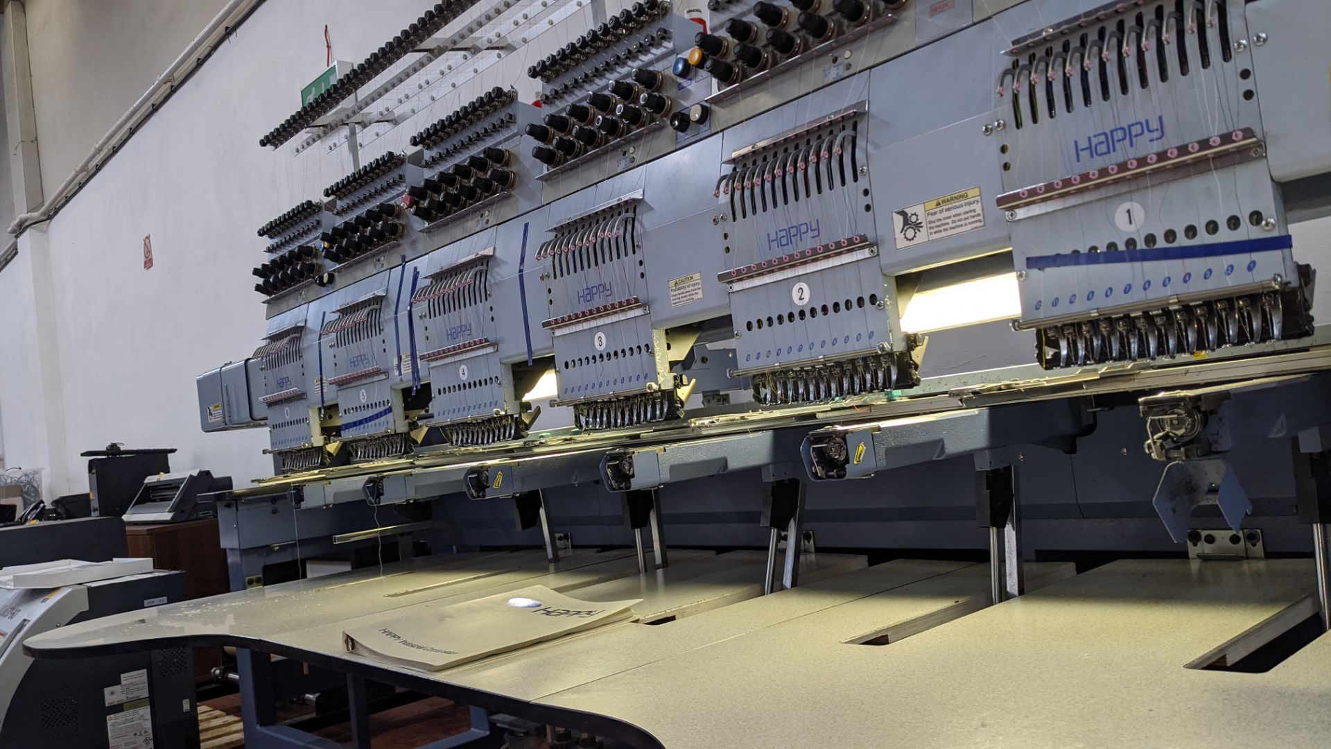 Happy Industrial Corporation model HCG-120G-45TCC 6-head embroidery machine - Image 19 of 34