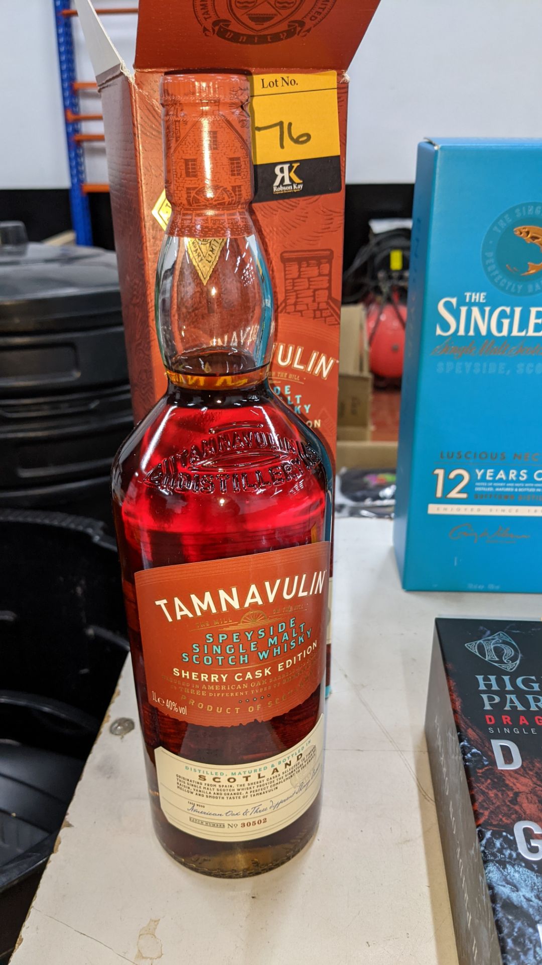 Tamnavulin Speyside Single Malt Sherry Cask Edition whisky - 1 off 1ltr bottle in gift box.