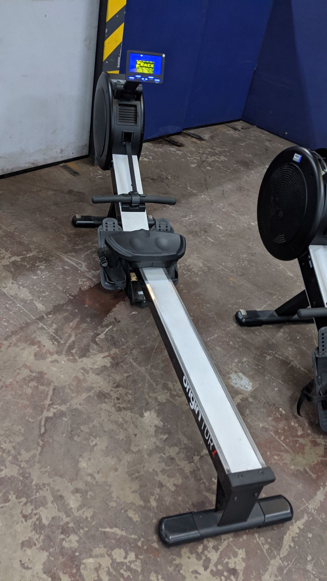 Origin model OR1 Rowing Machine. This machine incorporates a bright LCD display with pre-set workout