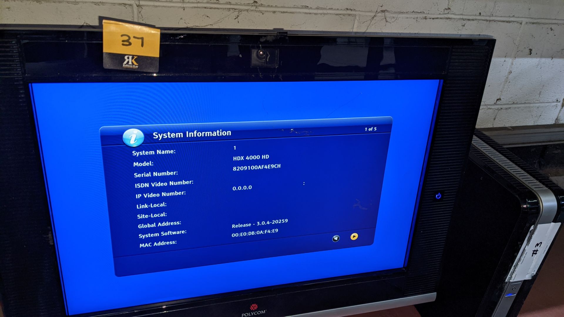 Polycom HDX 4000 video conferencing system including Polycom monitor. NB scratches to screen surfac - Image 4 of 16