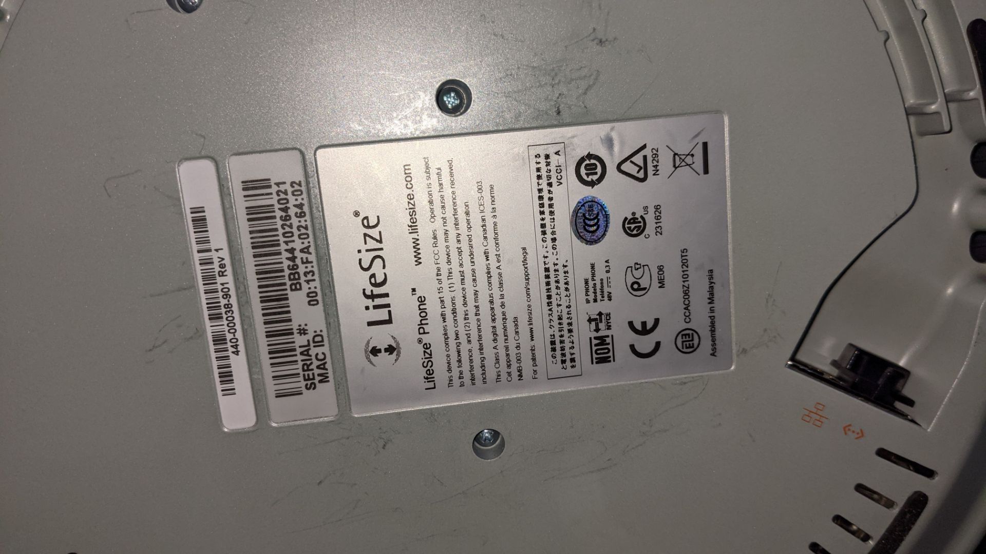 7 off LifeSize phones. NB lots 46 - 47, 53 - 57 & 88 all consist of LifeSize equipment - Image 9 of 9
