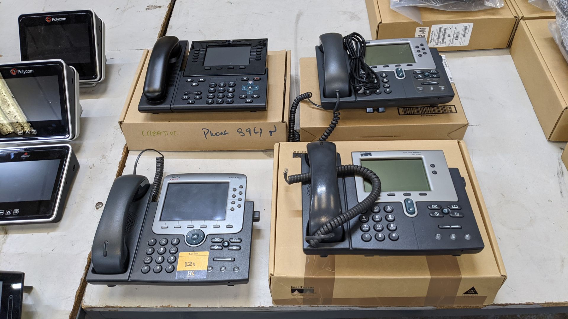 4 off assorted Cisco IP phones