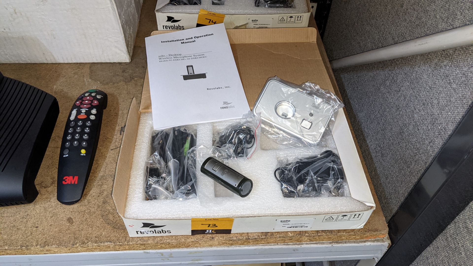 Revolabs Solo desktop wireless microphone system. NB lot 74 features another Solo microphone & lot