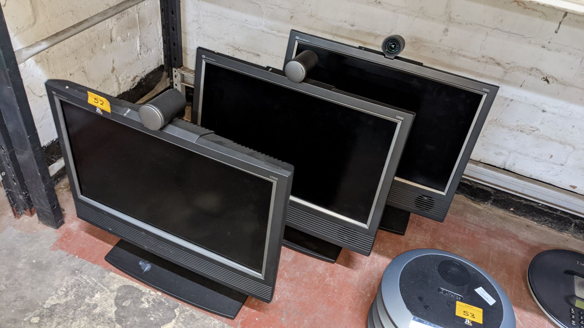 3 off Tandberg 1700 video conferencing monitors