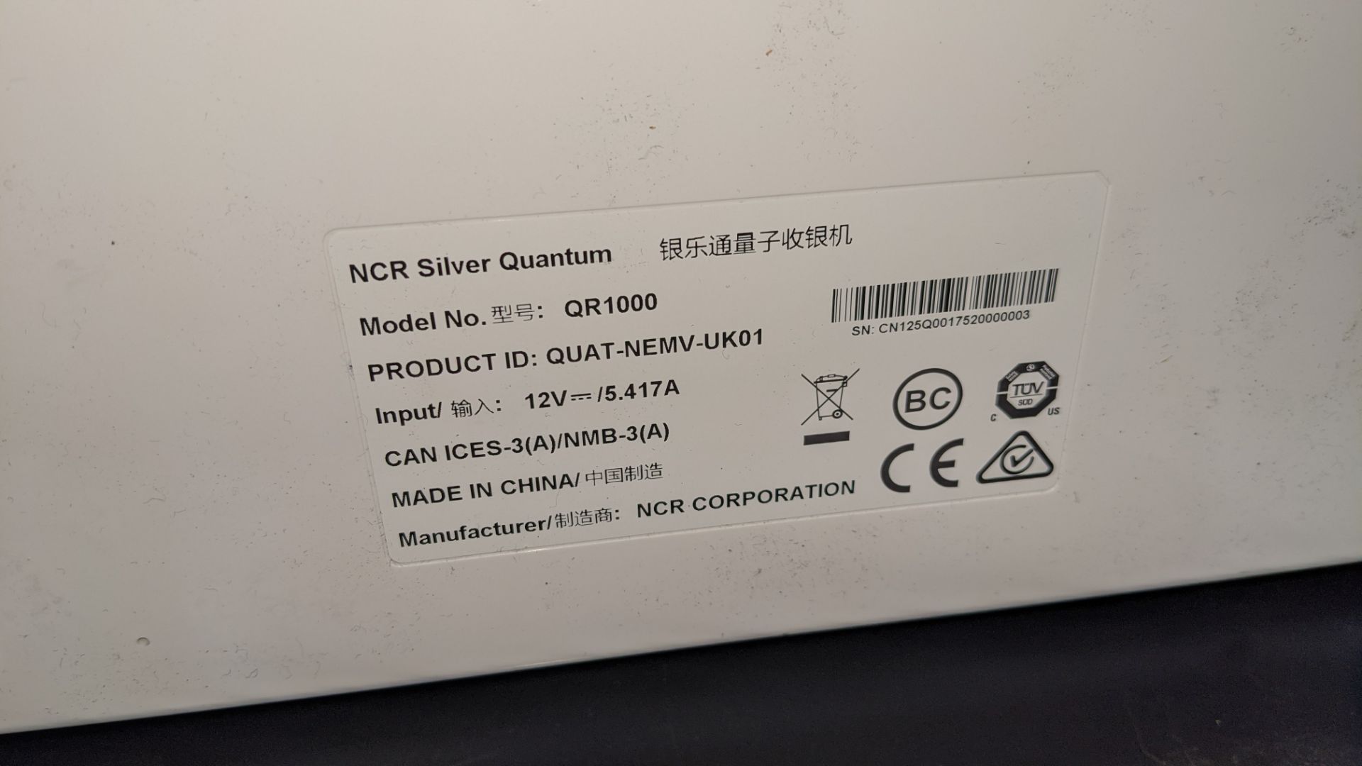 NCR Silver Quantum QR1000 point of sale terminal comprising Samsung tablet, terminal to hold the Sam - Image 12 of 12