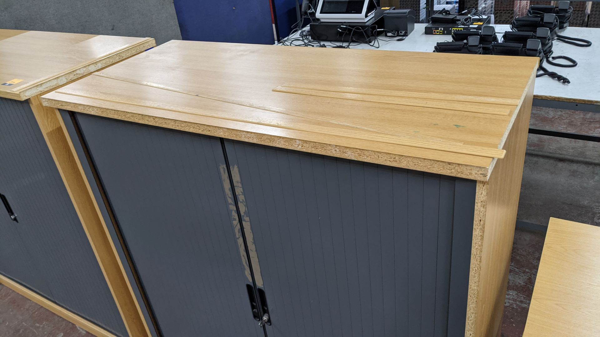 2 off tambour front office cupboards - Image 6 of 9