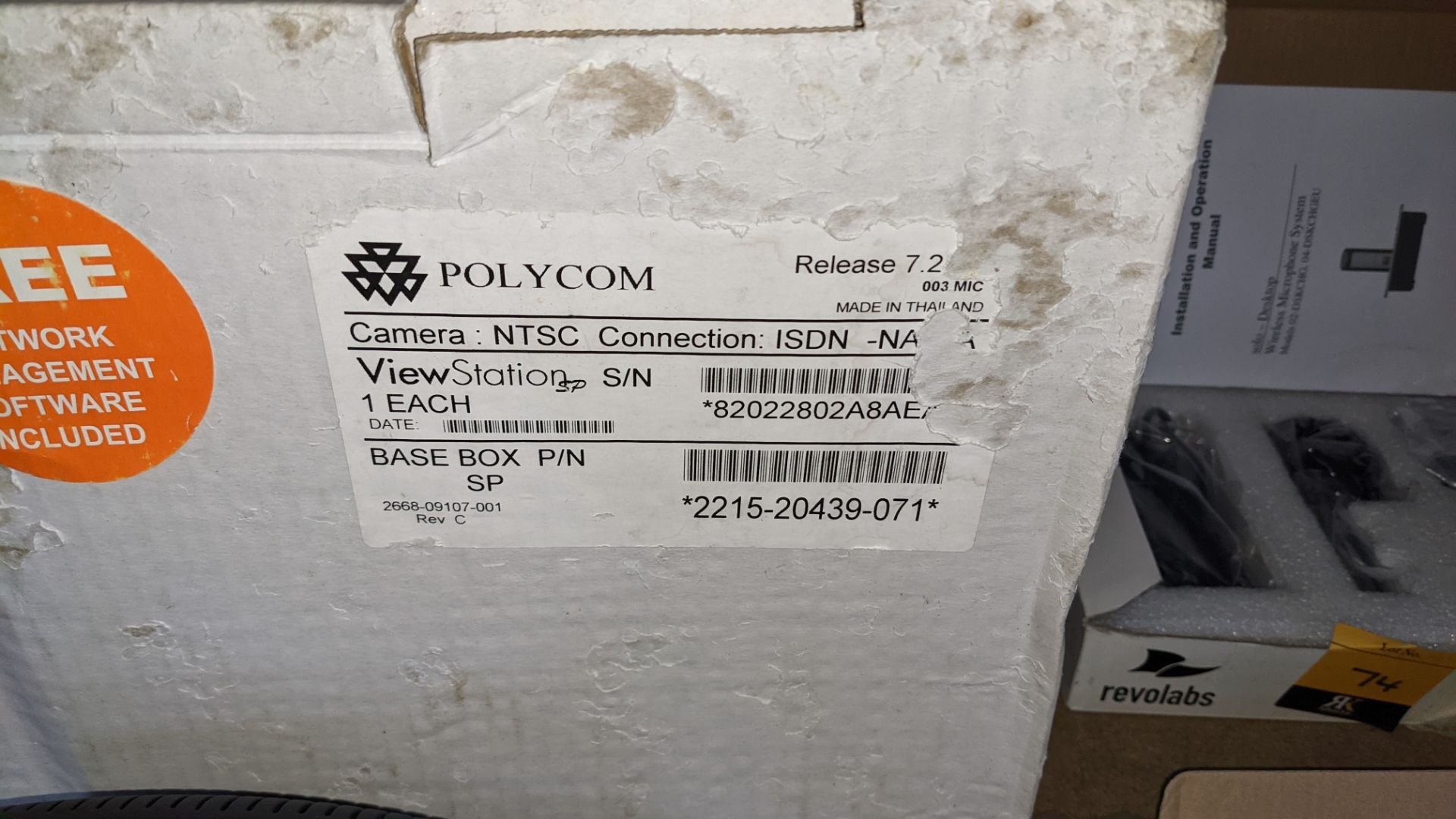 Polycom ViewStation video conferencing system, part number 2201-28527-071. NB no cables - Image 5 of 7