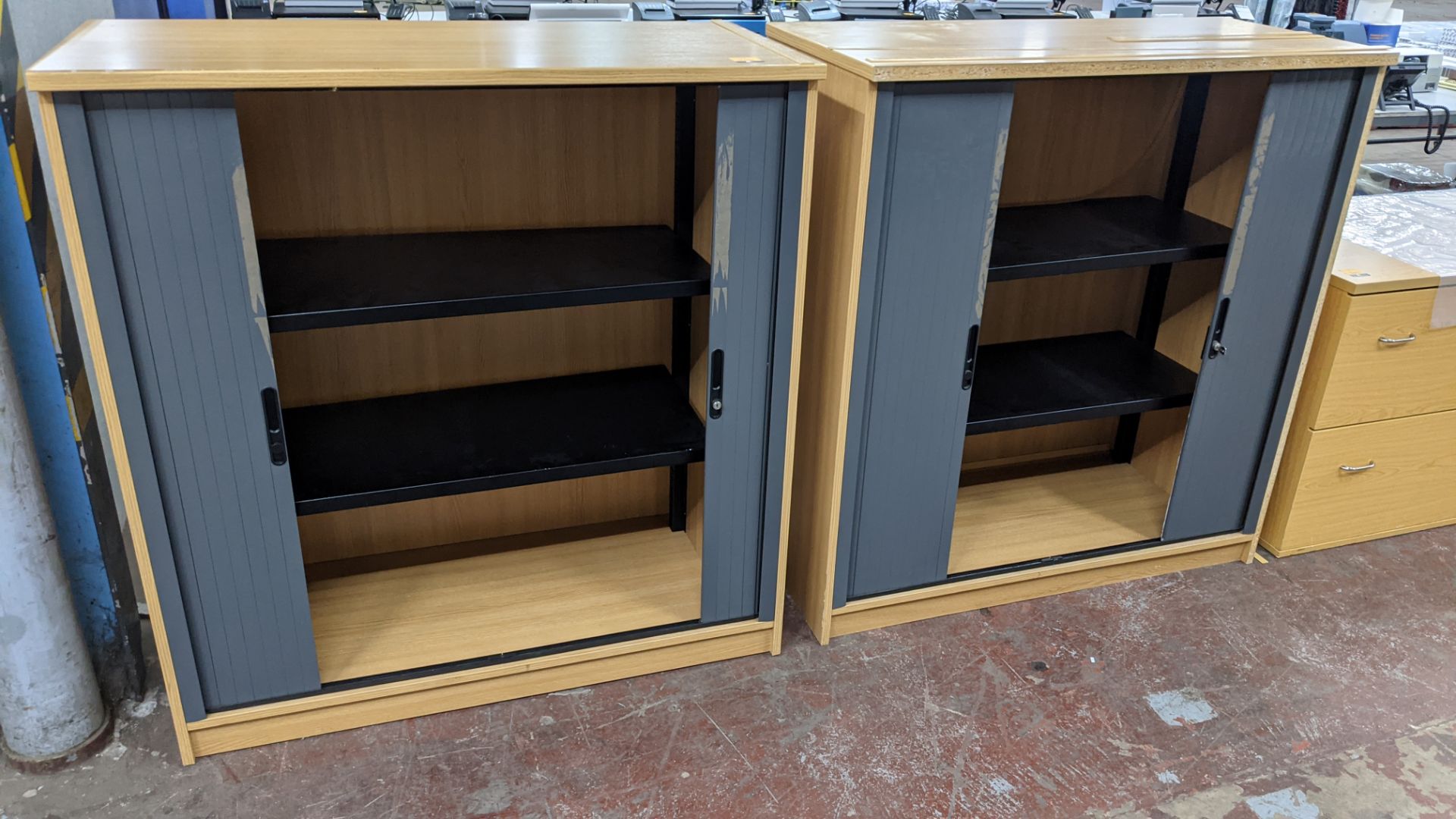 2 off tambour front office cupboards - Image 9 of 9