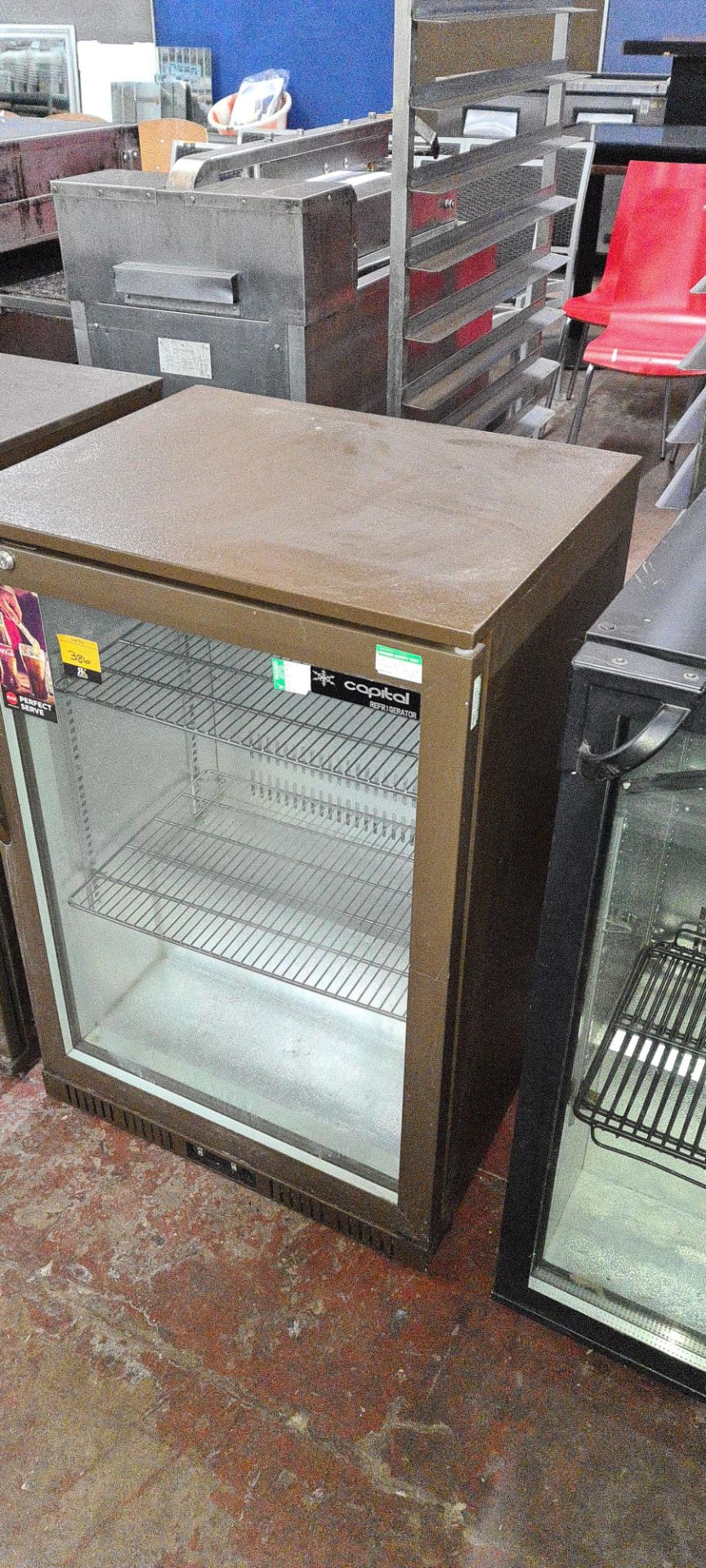 Capital brown single clear door back bar/bottle fridge - Image 3 of 4