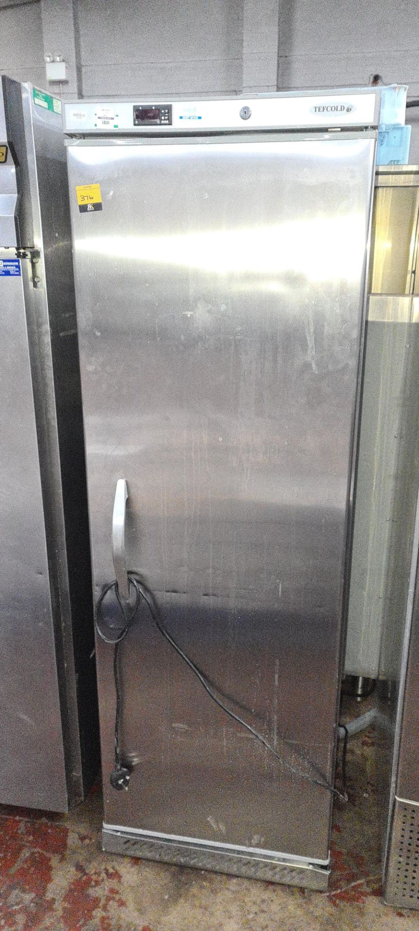 Tefcold UF400 silver tall single door freezer