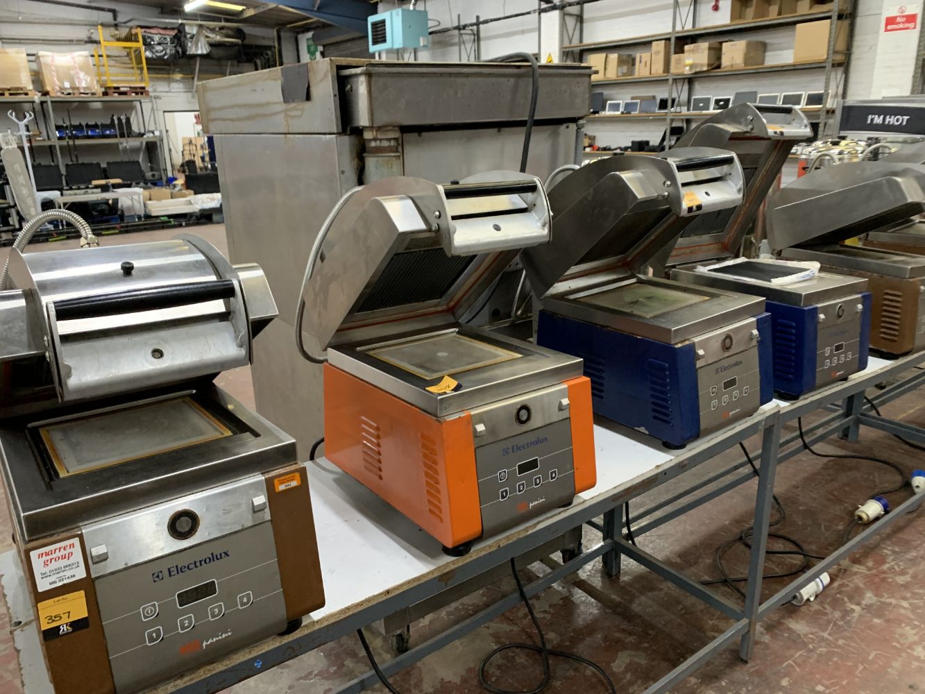 Commercial Catering Equipment including HSG Panini machines, refrigeration, ovens, fryers, coffee machines, dining furniture, mirrors and more