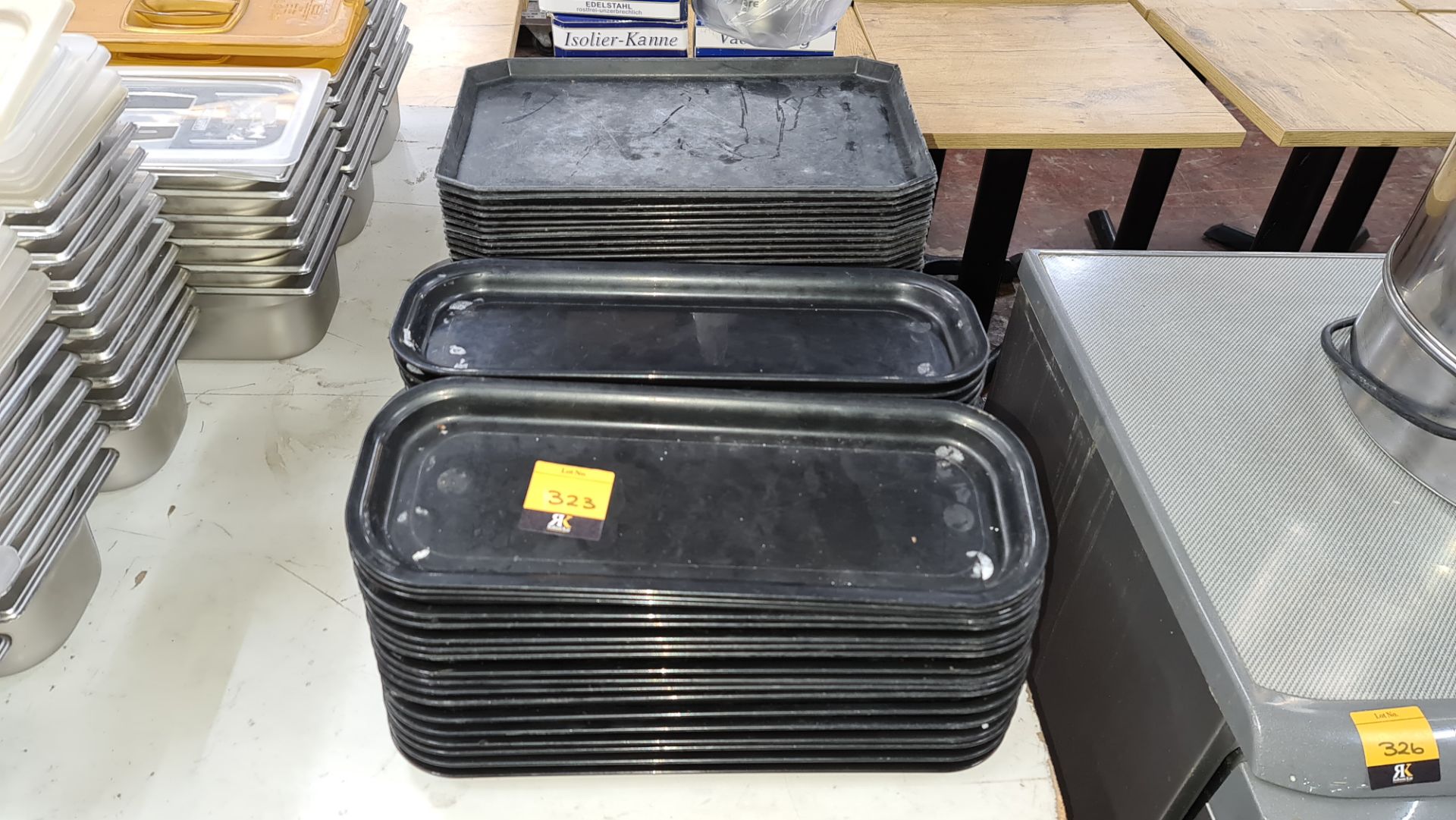 3 stacks of black trays - approximately 65 trays in total - Image 3 of 3