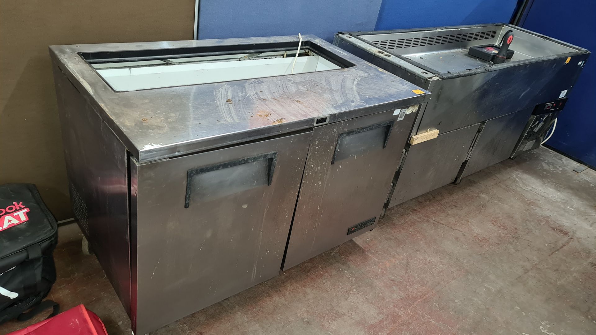 True Refrigeration refrigerated prep cabinet with open top