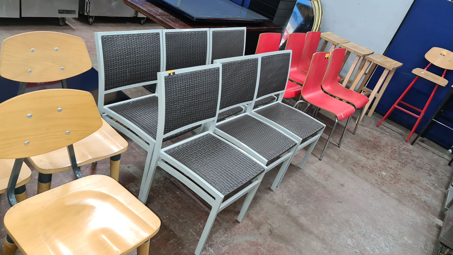 6 off matching rattan chairs