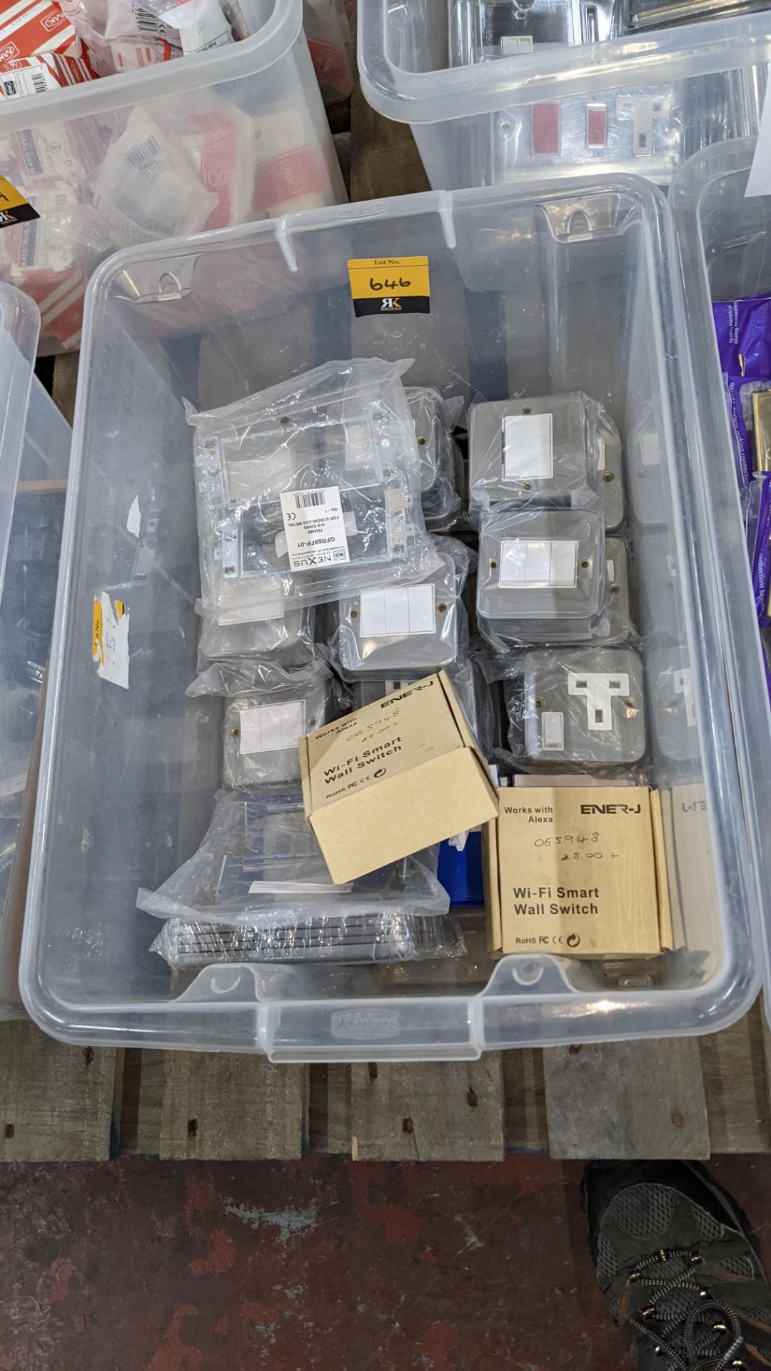 The contents of a crate of assorted sockets & switches. NB crate excluded - Image 3 of 3