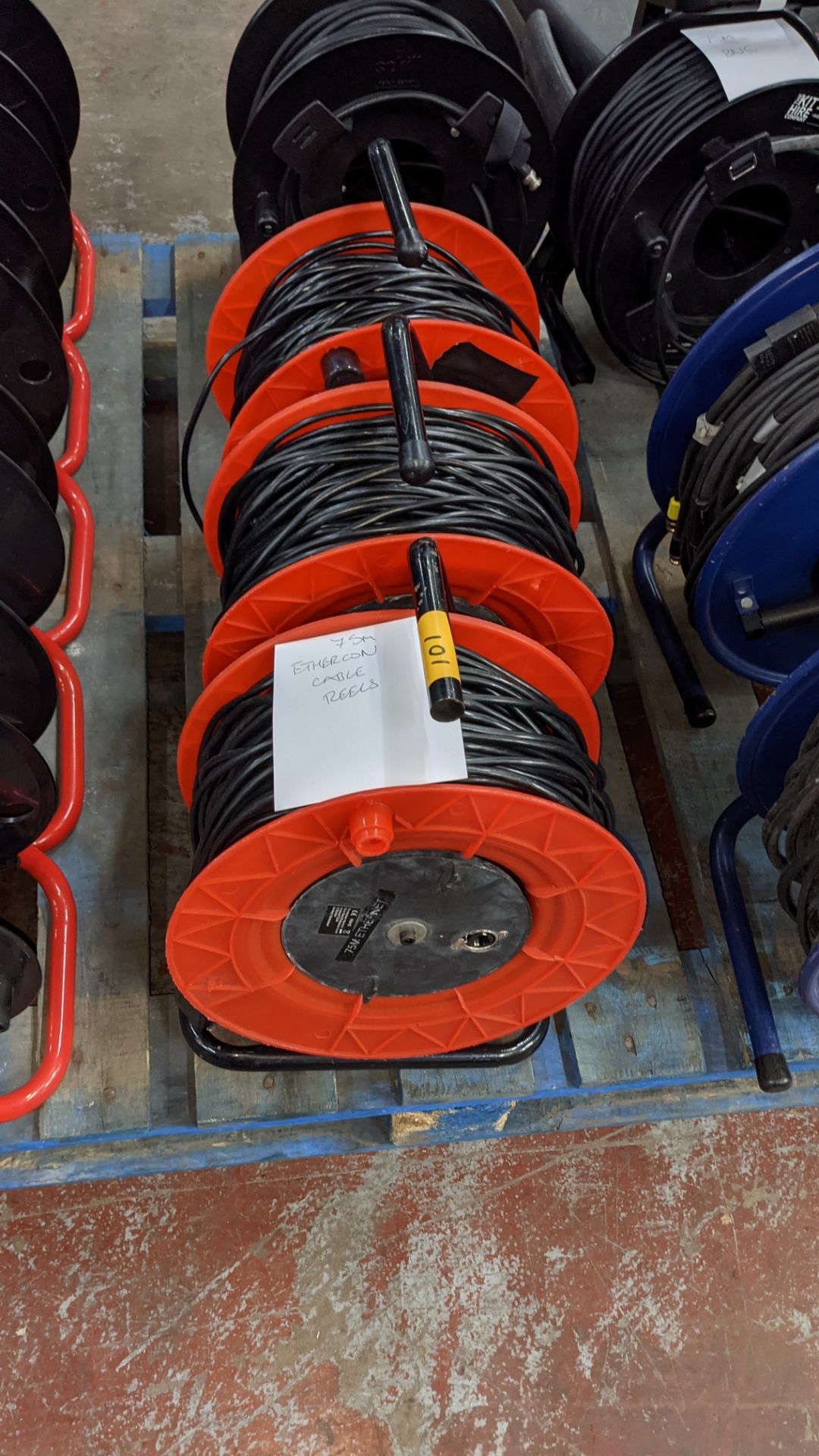 3 off 75m Ethercom extension cable reels