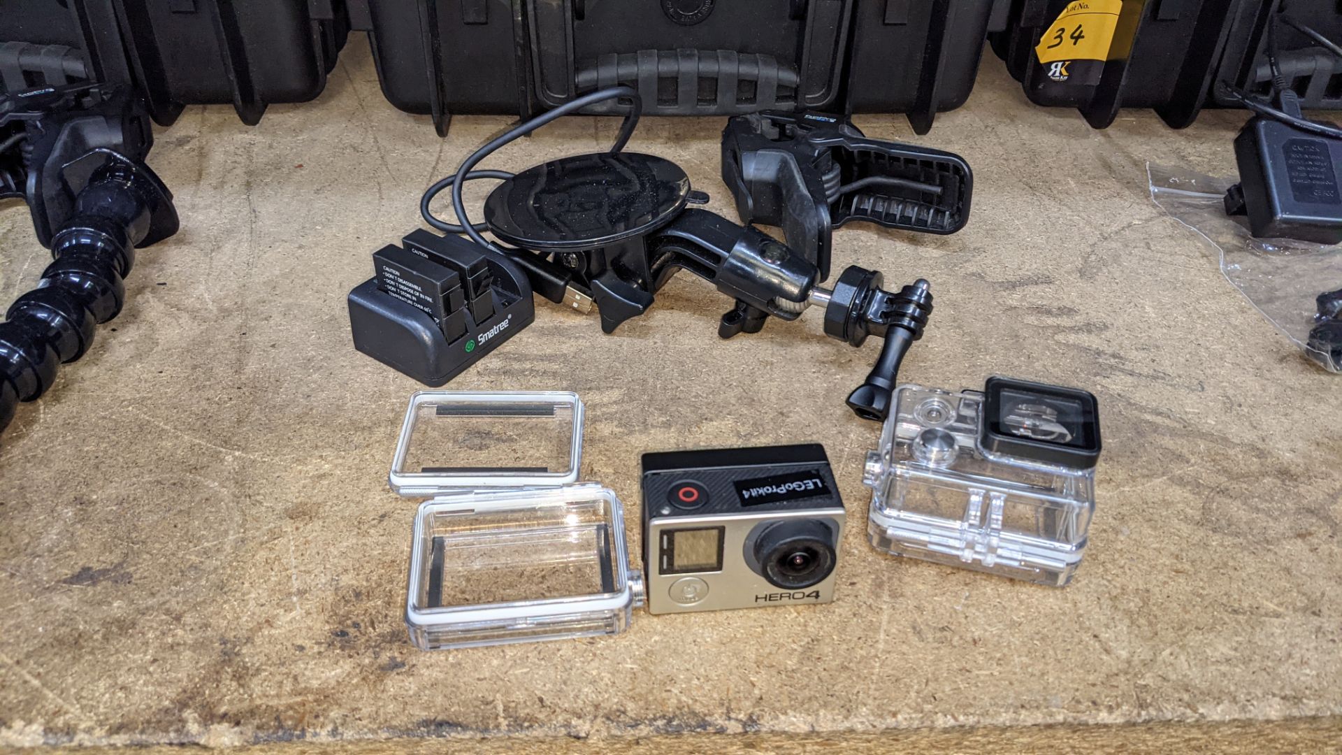 GoPro Hero 4 camera kit comprising GoPro Hero 4 plus wide variety of batteries, chargers, cases & mo - Image 4 of 18