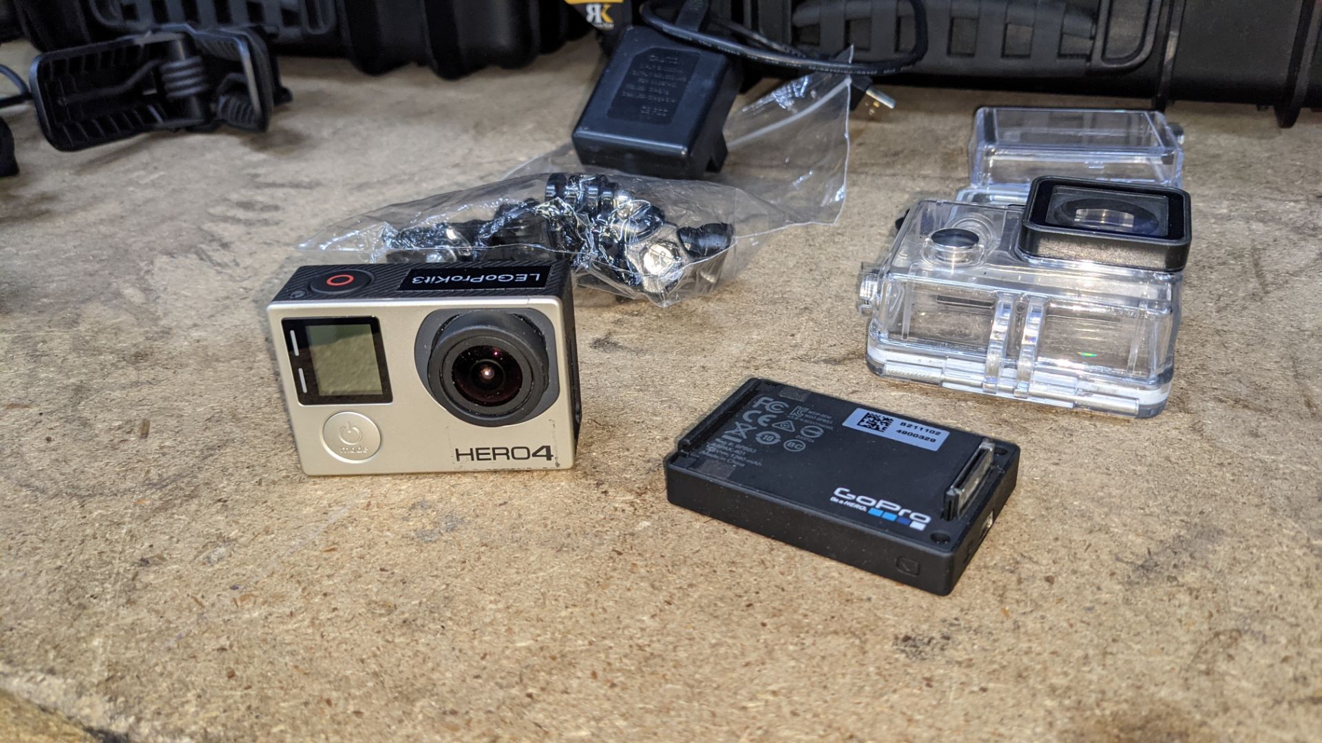 GoPro Hero 4 camera kit comprising GoPro Hero 4 plus wide variety of batteries, chargers, cases & mo - Image 6 of 15