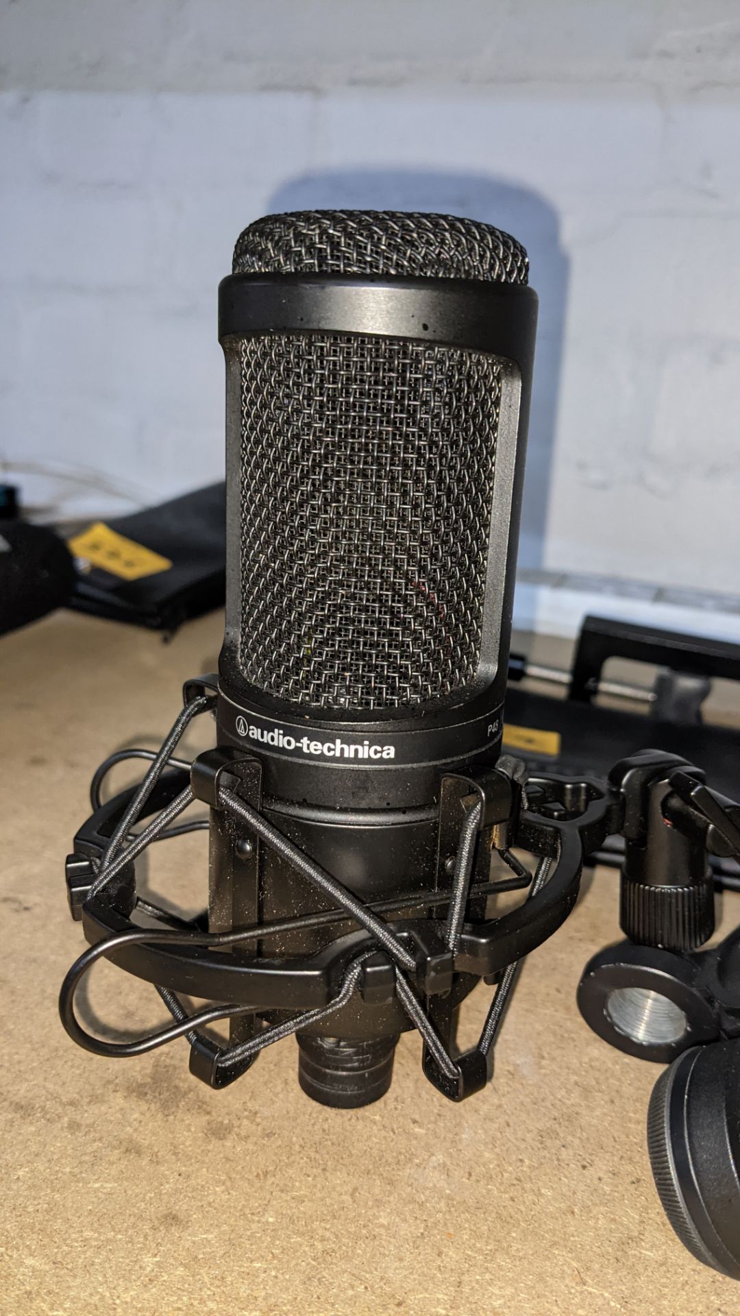 Audio Technica AT2020 P48 Cardioid condenser microphone with case & ancillaries as pictured - Image 5 of 8