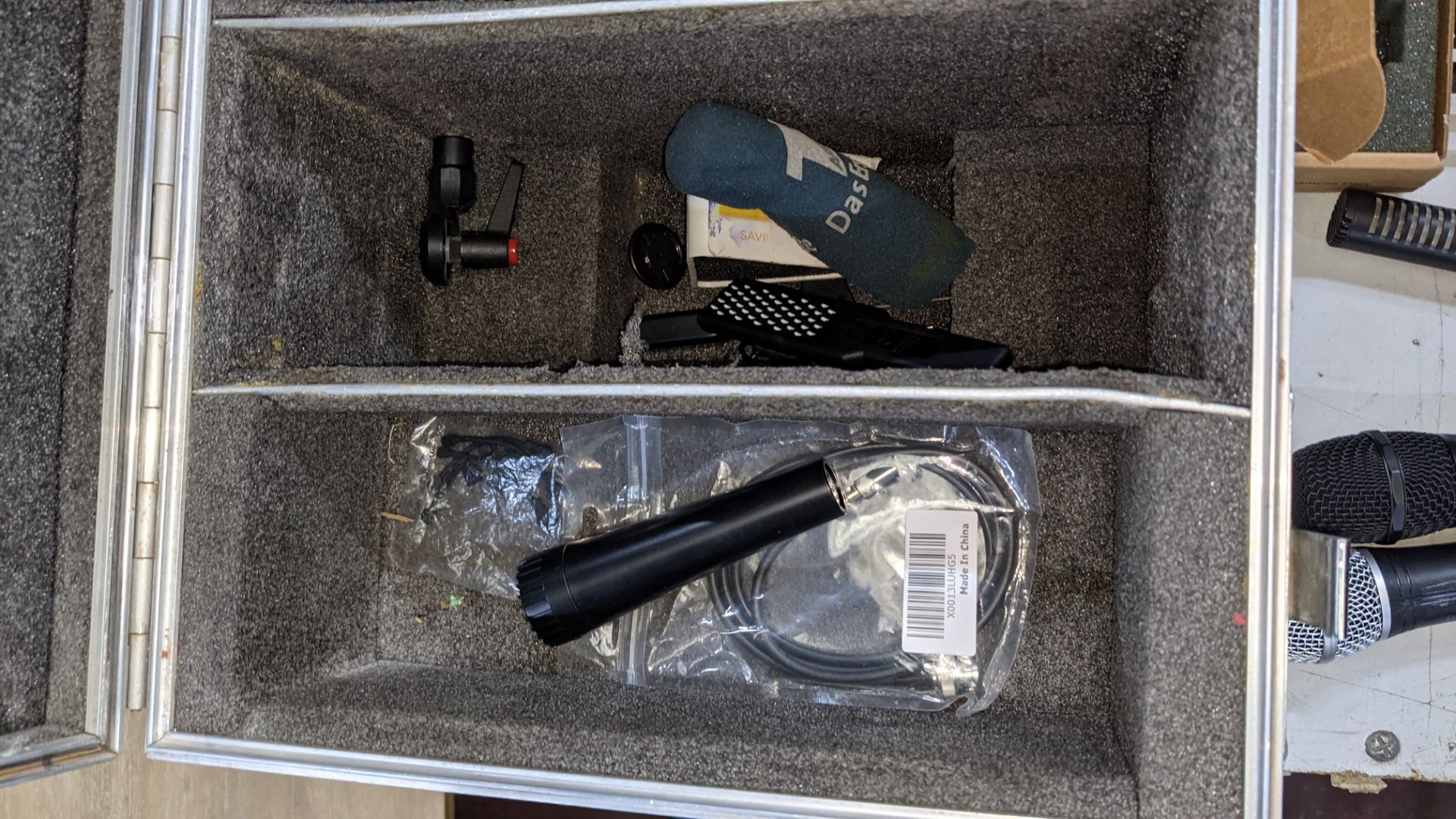 Quantity of assorted microphone equipment & carry case for use with same NB. Includes hand-held micr - Image 12 of 18