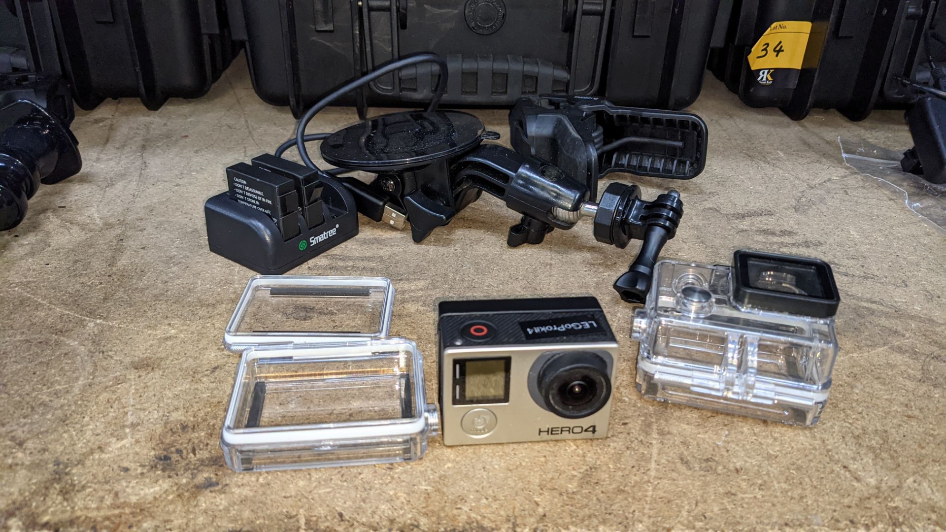 GoPro Hero 4 camera kit comprising GoPro Hero 4 plus wide variety of batteries, chargers, cases & mo - Image 5 of 18