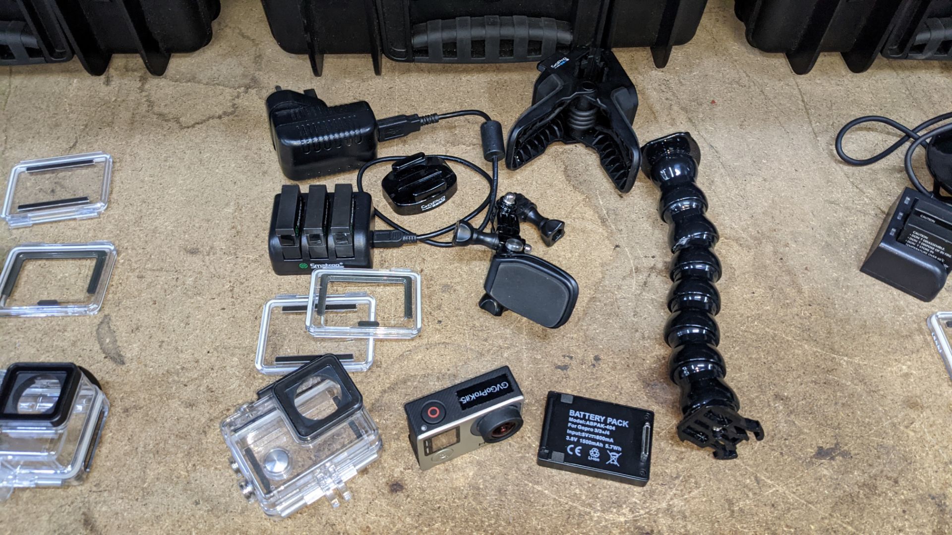 GoPro Hero 4 camera kit comprising GoPro Hero 4 plus wide variety of batteries, chargers, cases & mo - Image 12 of 15