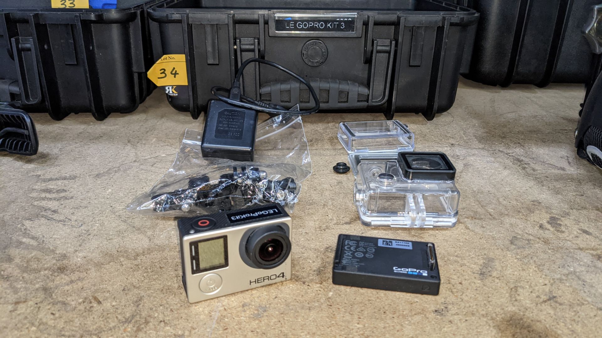 GoPro Hero 4 camera kit comprising GoPro Hero 4 plus wide variety of batteries, chargers, cases & mo - Image 4 of 15