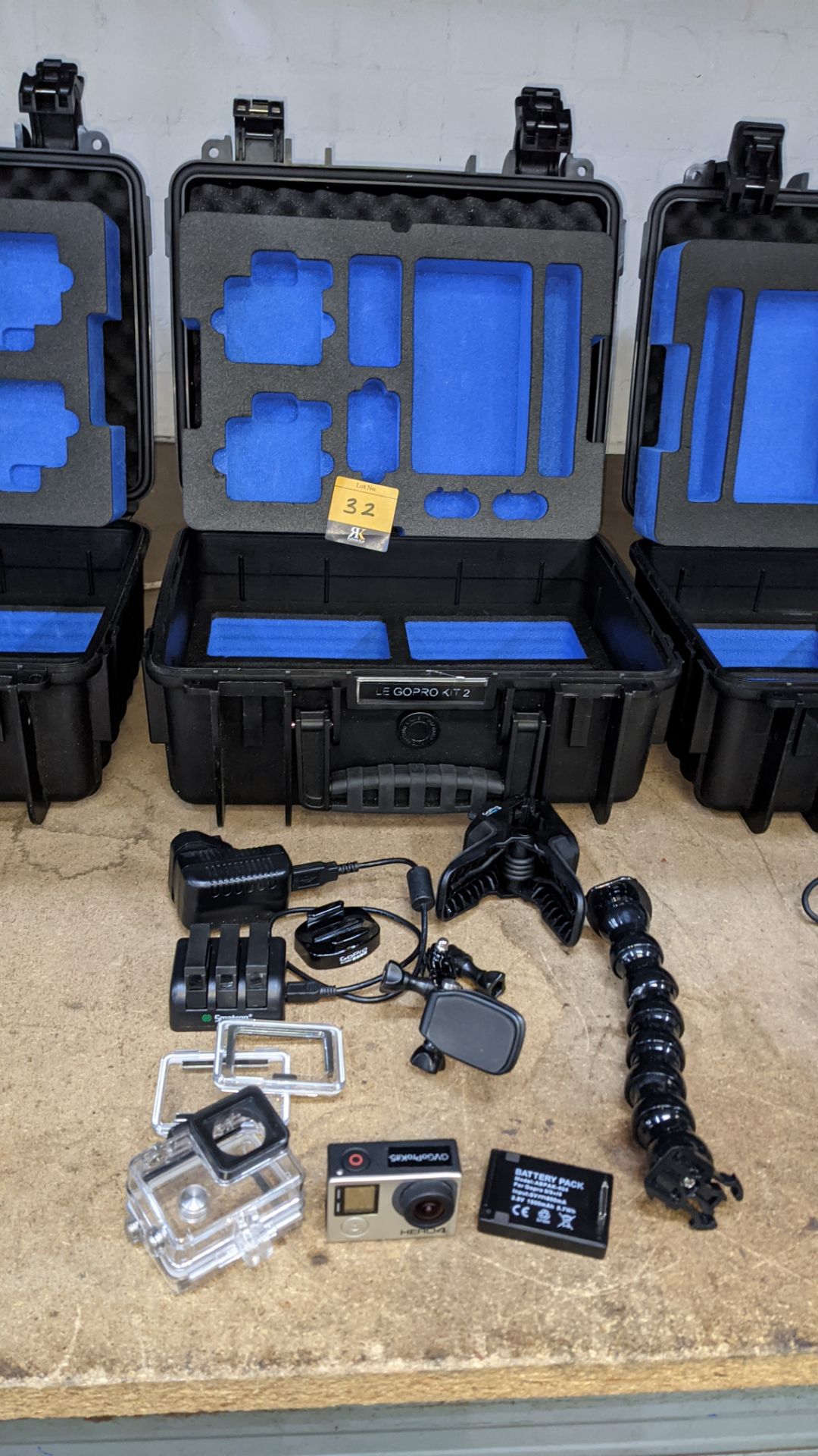 GoPro Hero 4 camera kit comprising GoPro Hero 4 plus wide variety of batteries, chargers, cases & mo