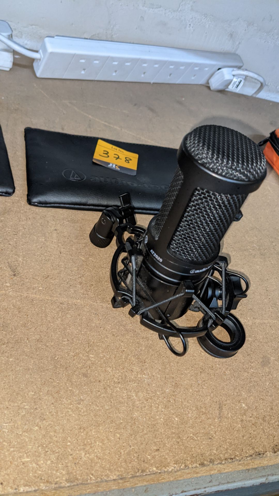 Audio Technica AT2020 P48 Cardioid condenser microphone with case & ancillaries as pictured