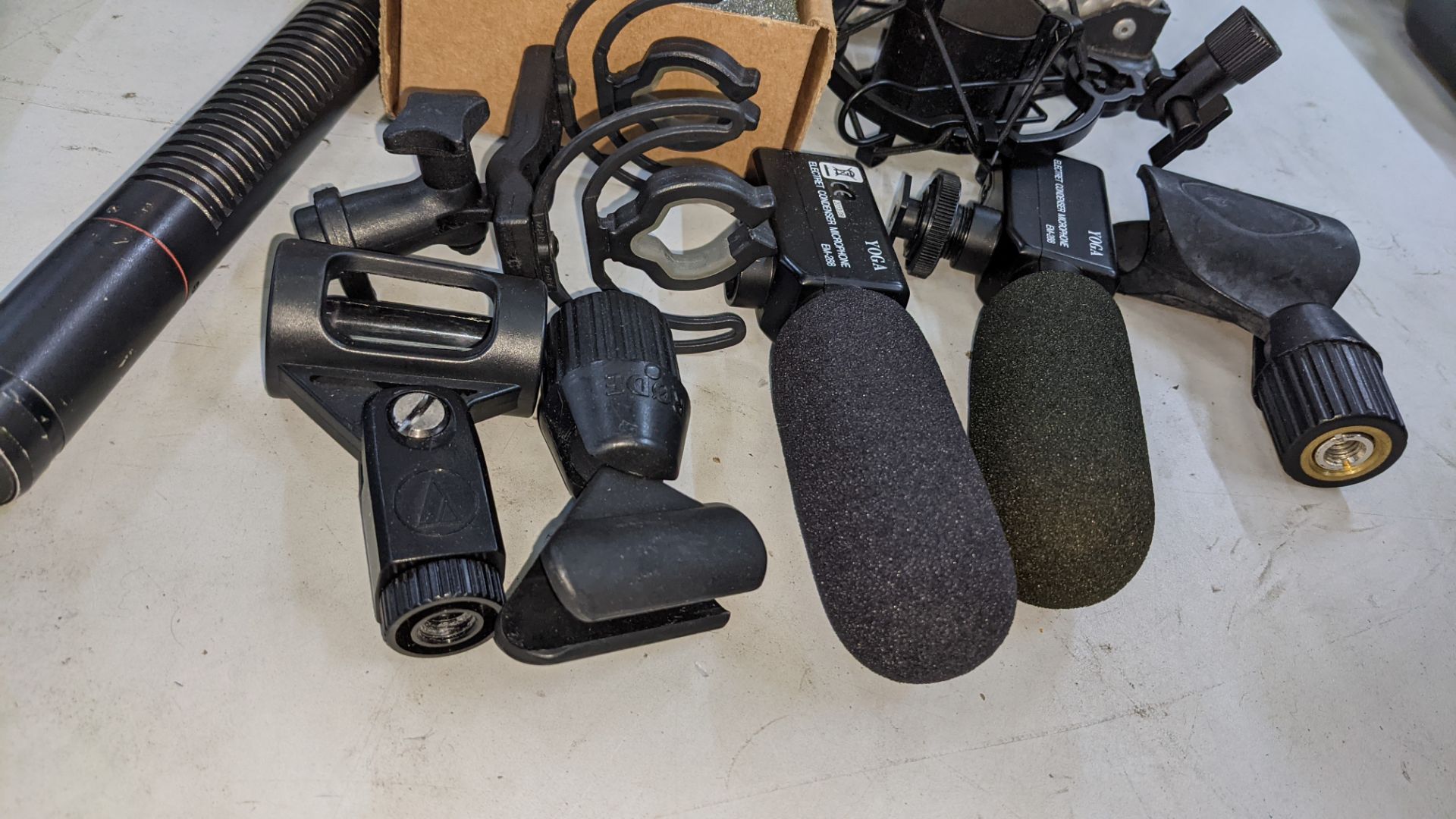 Quantity of assorted microphone equipment & carry case for use with same NB. Includes hand-held micr - Image 8 of 18