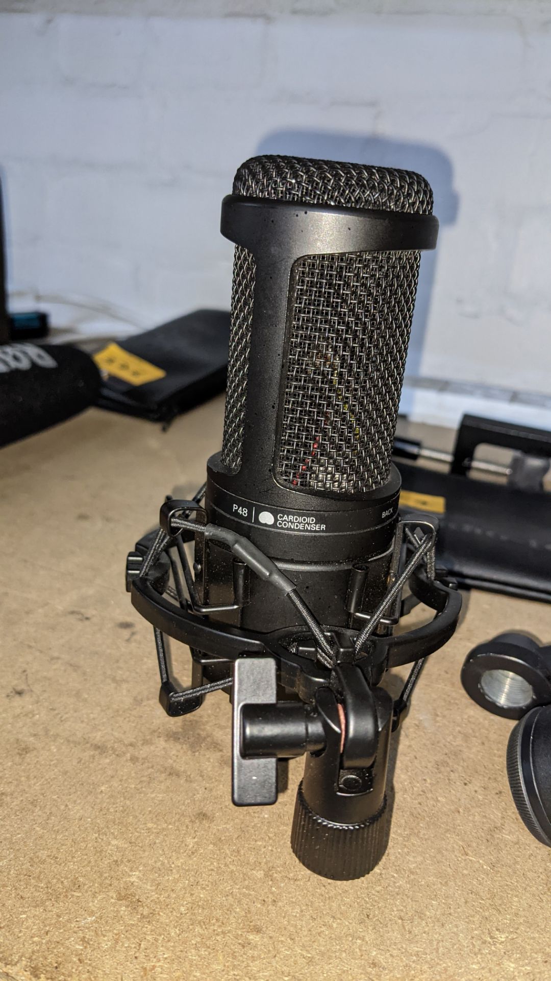 Audio Technica AT2020 P48 Cardioid condenser microphone with case & ancillaries as pictured - Image 6 of 8