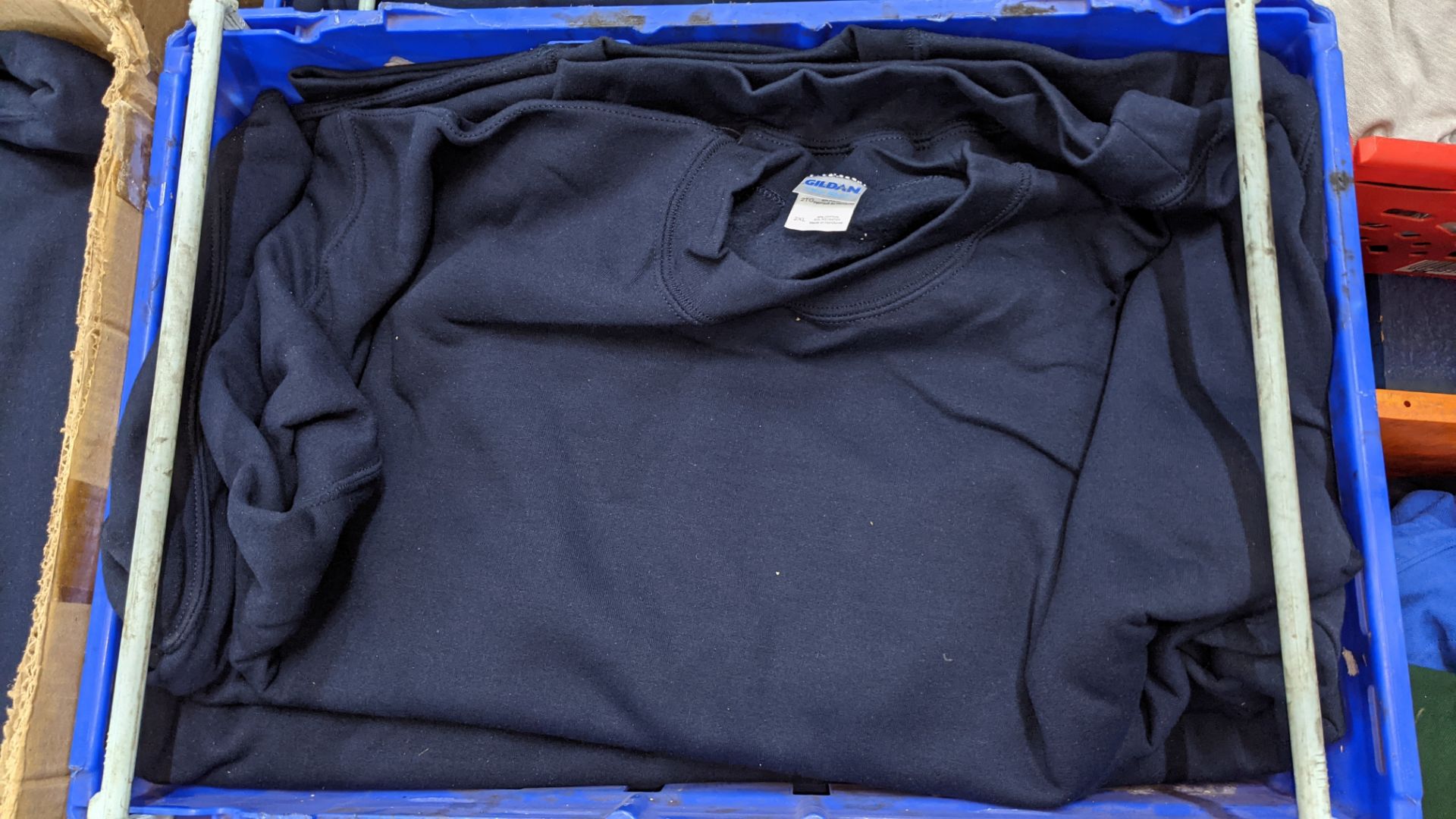 Quantity of blue sweatshirts (2 crates) - Image 4 of 4