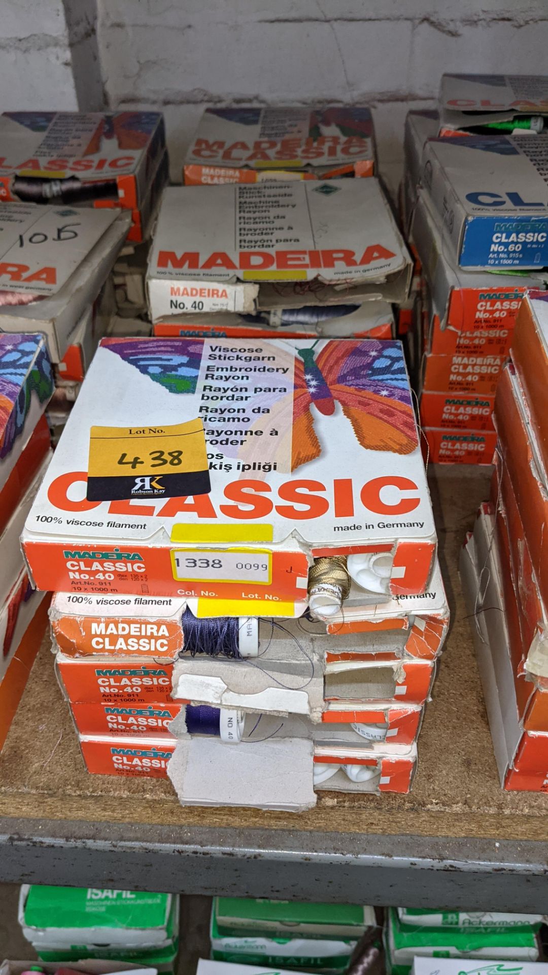 15 assorted boxes of Madeira Classic No. 40 embroidery rayon thread