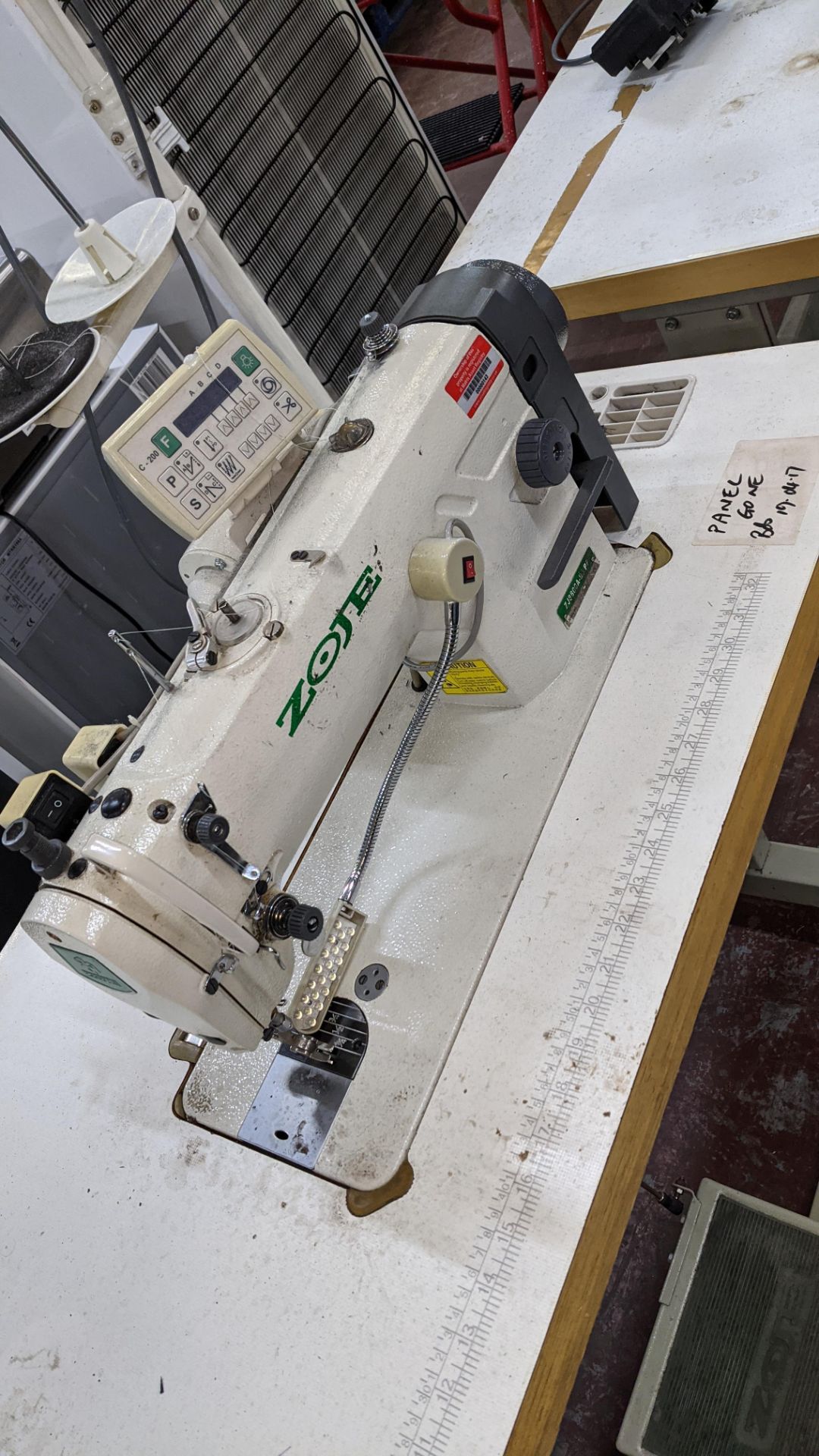 Zoje model ZJ8800A-D3/PF sewing machine with model C-200 digital controller - Image 12 of 15